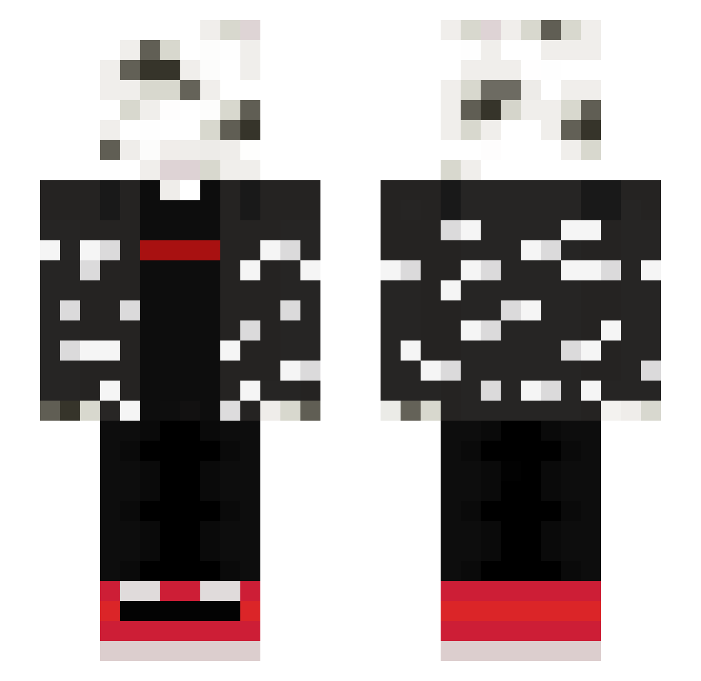 Soarmz Minecraft skin, front and back view