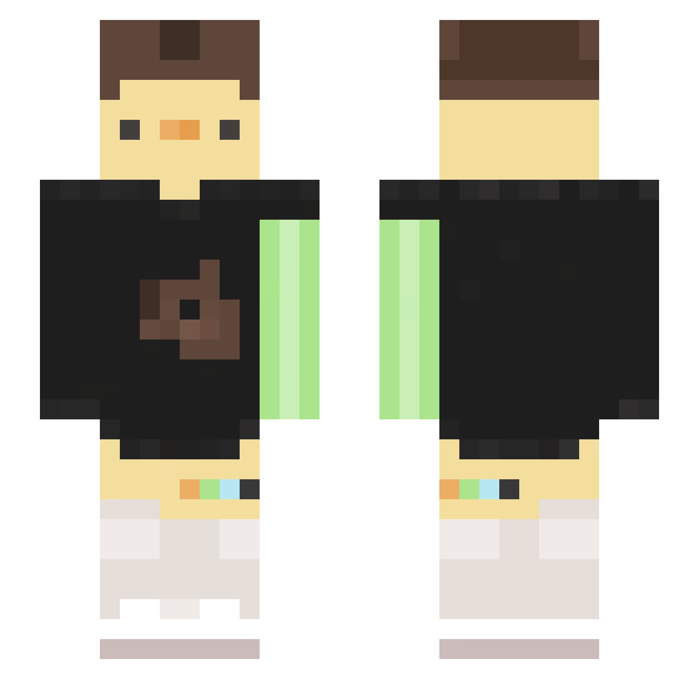 vamphh Minecraft skin, front and back view