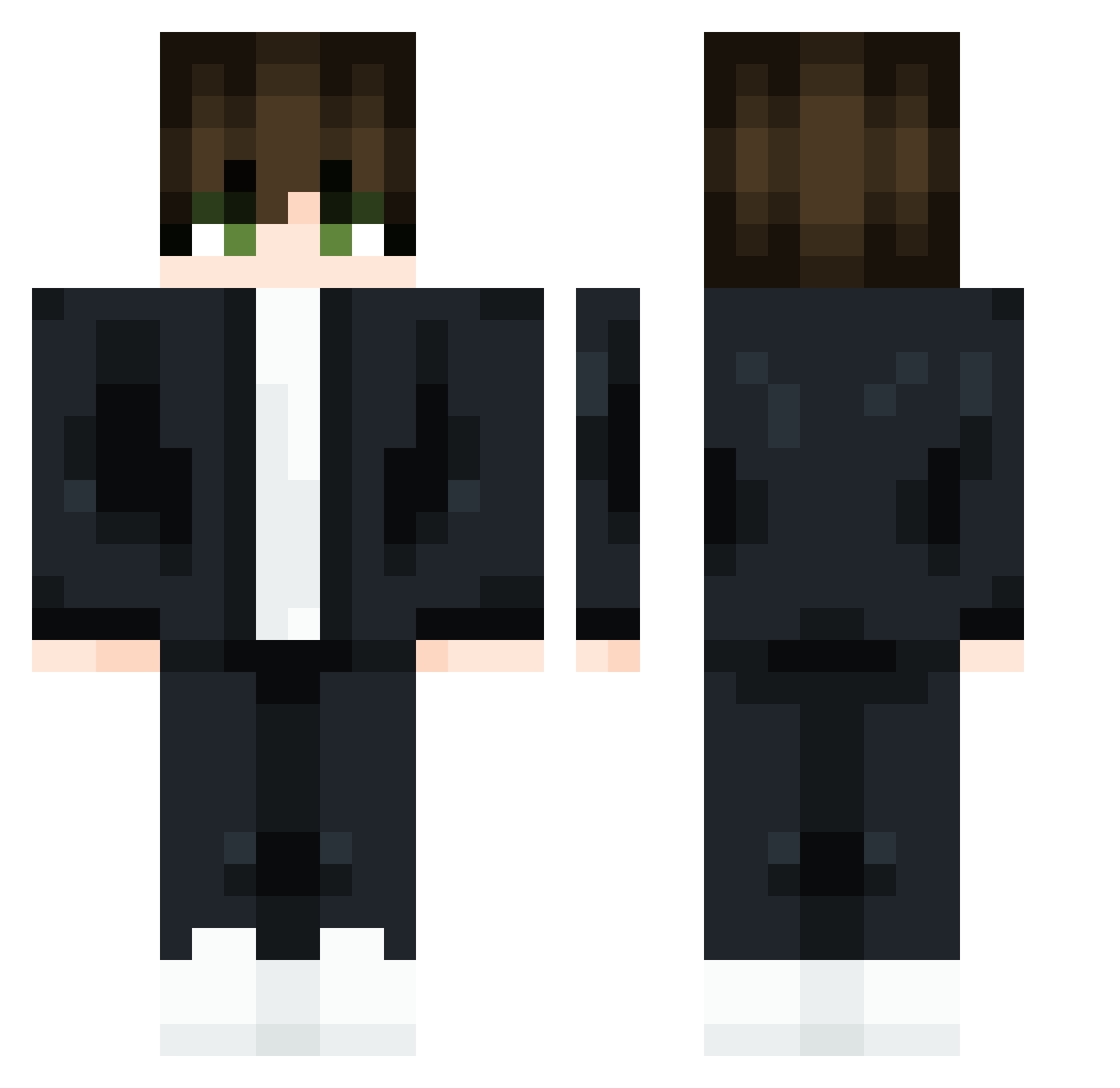 StunningBrake12 Minecraft skin, front and back view
