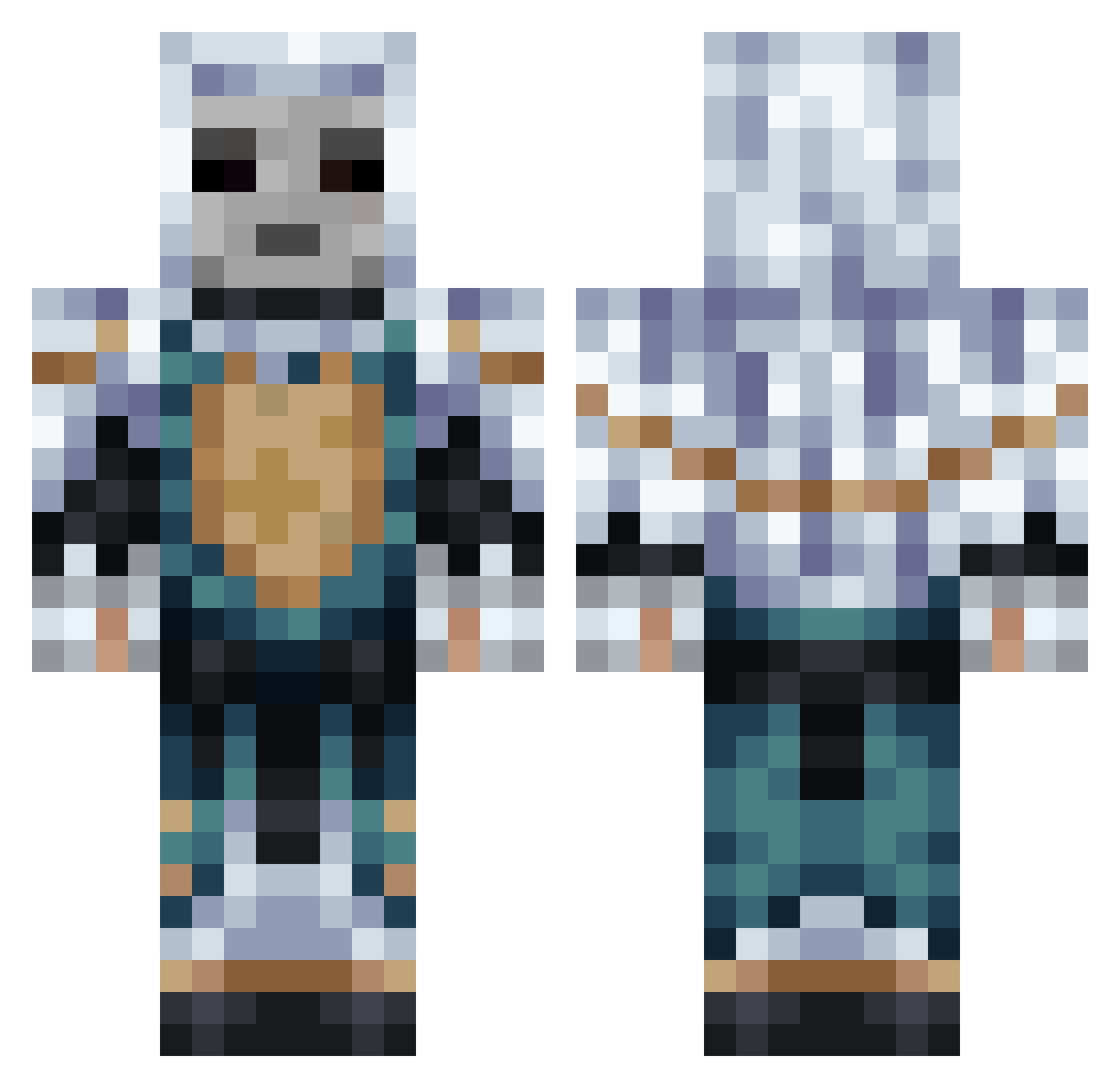 LordBalwinIV Minecraft skin, front and back view