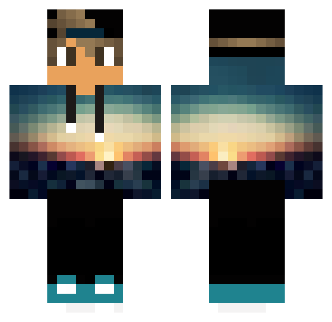 SlepyHollow174 Minecraft skin, front and back view