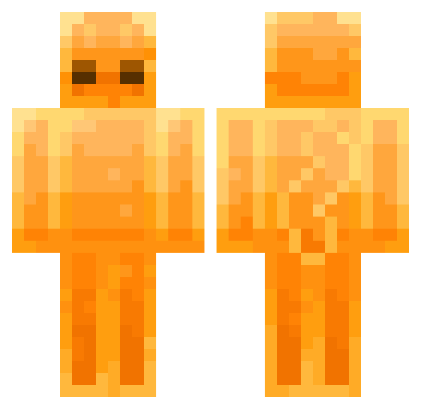 Snoopybug Minecraft skin, front and back view