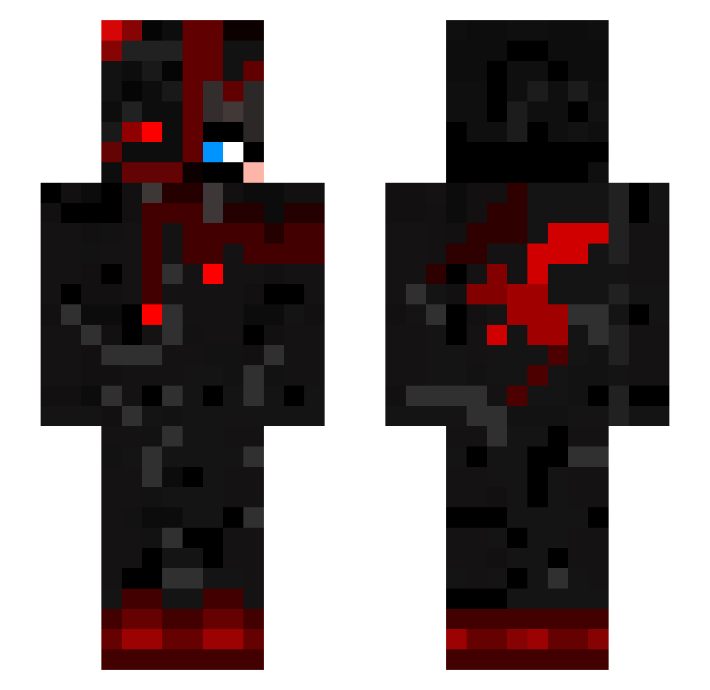 LumiCatt Minecraft skin, front and back view