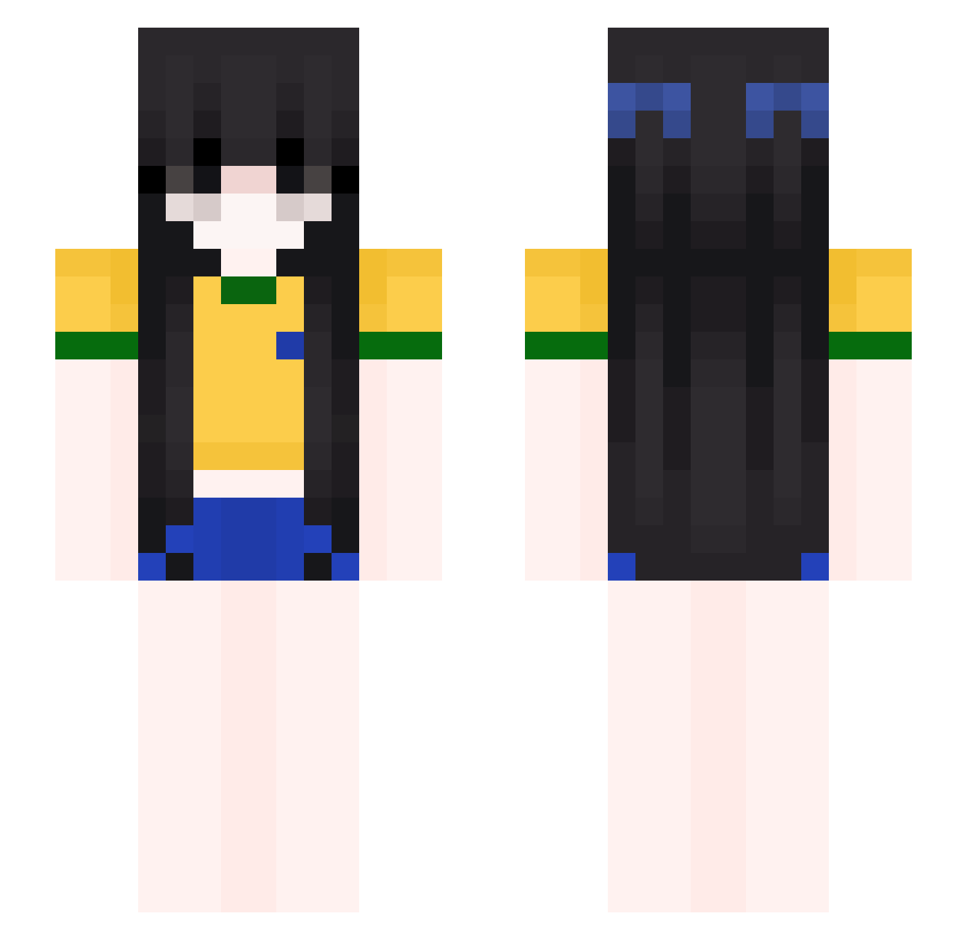 yTKsDaenerys Minecraft skin, front and back view