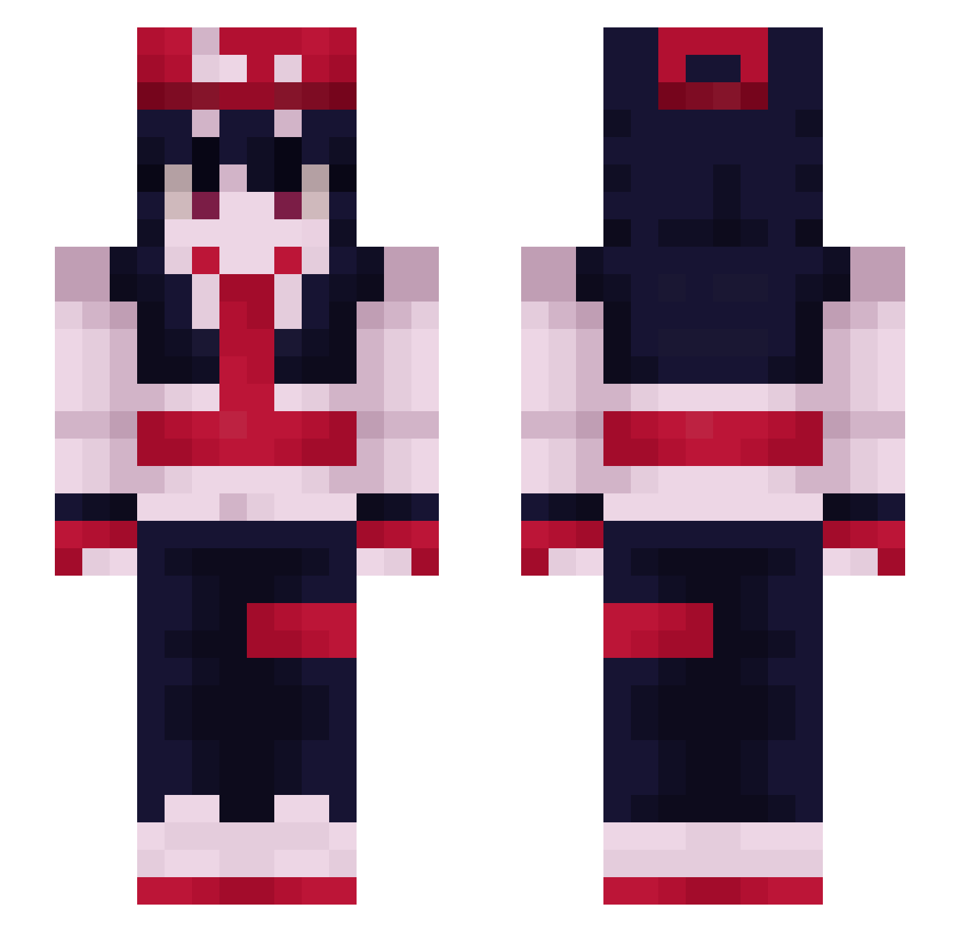 pepezitos Minecraft skin, front and back view