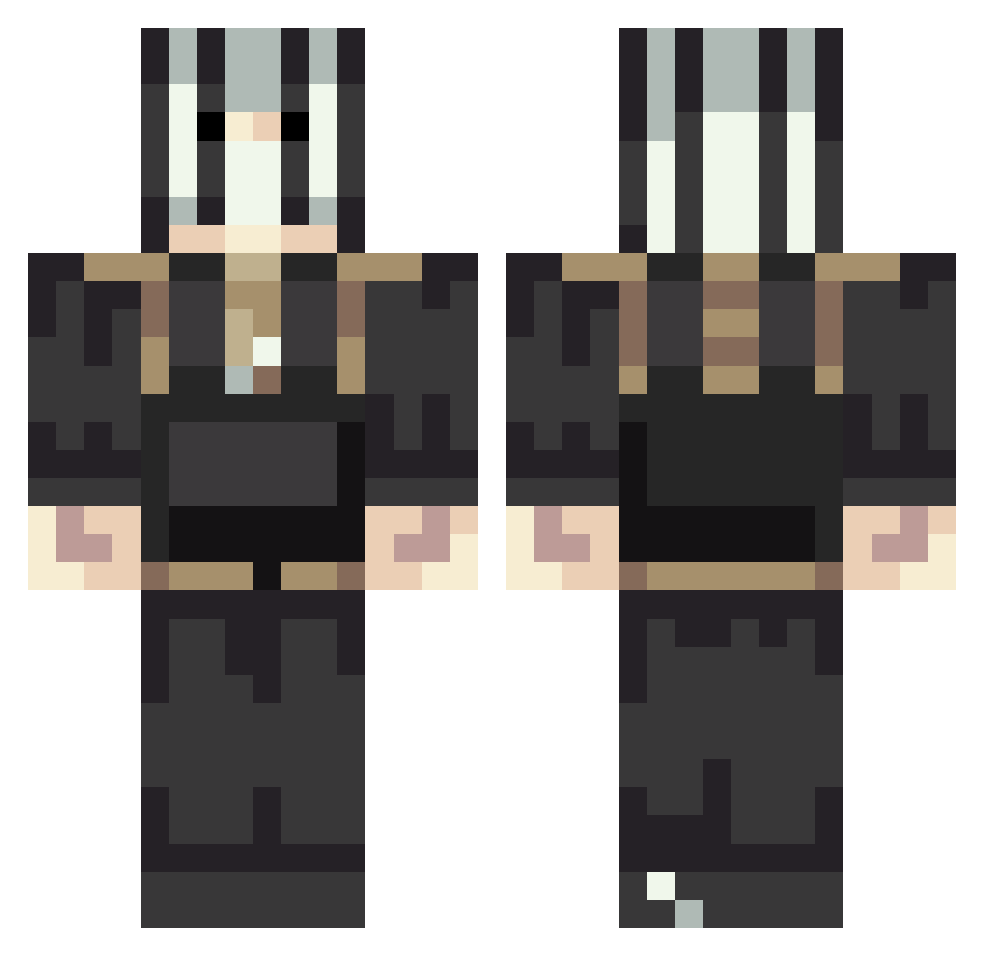 TERROBART21 Minecraft skin, front and back view