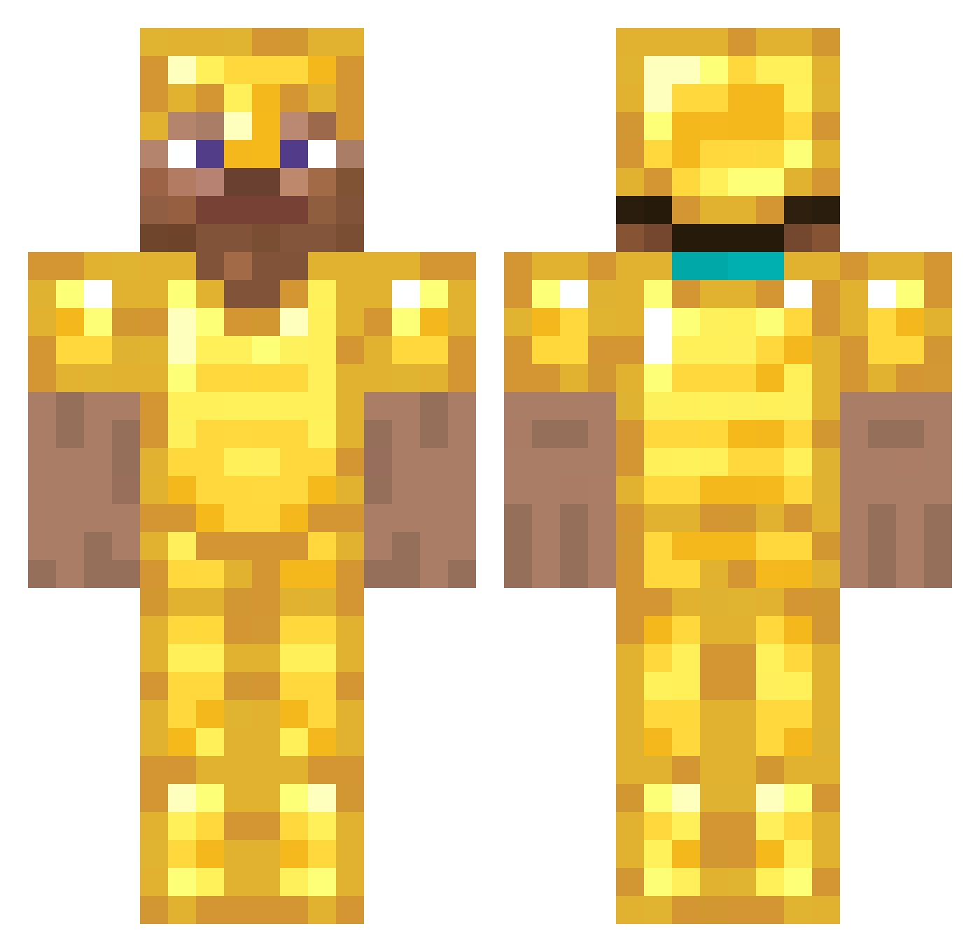 Sopel_Lodu Minecraft skin, front and back view