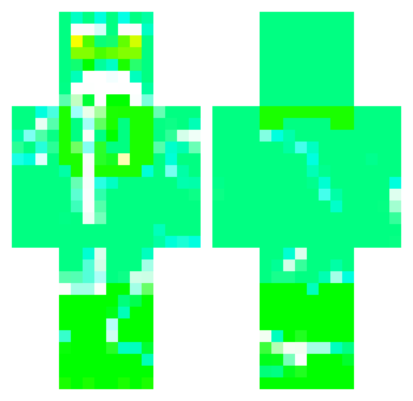 CatchmyGrenade28 Minecraft skin, front and back view