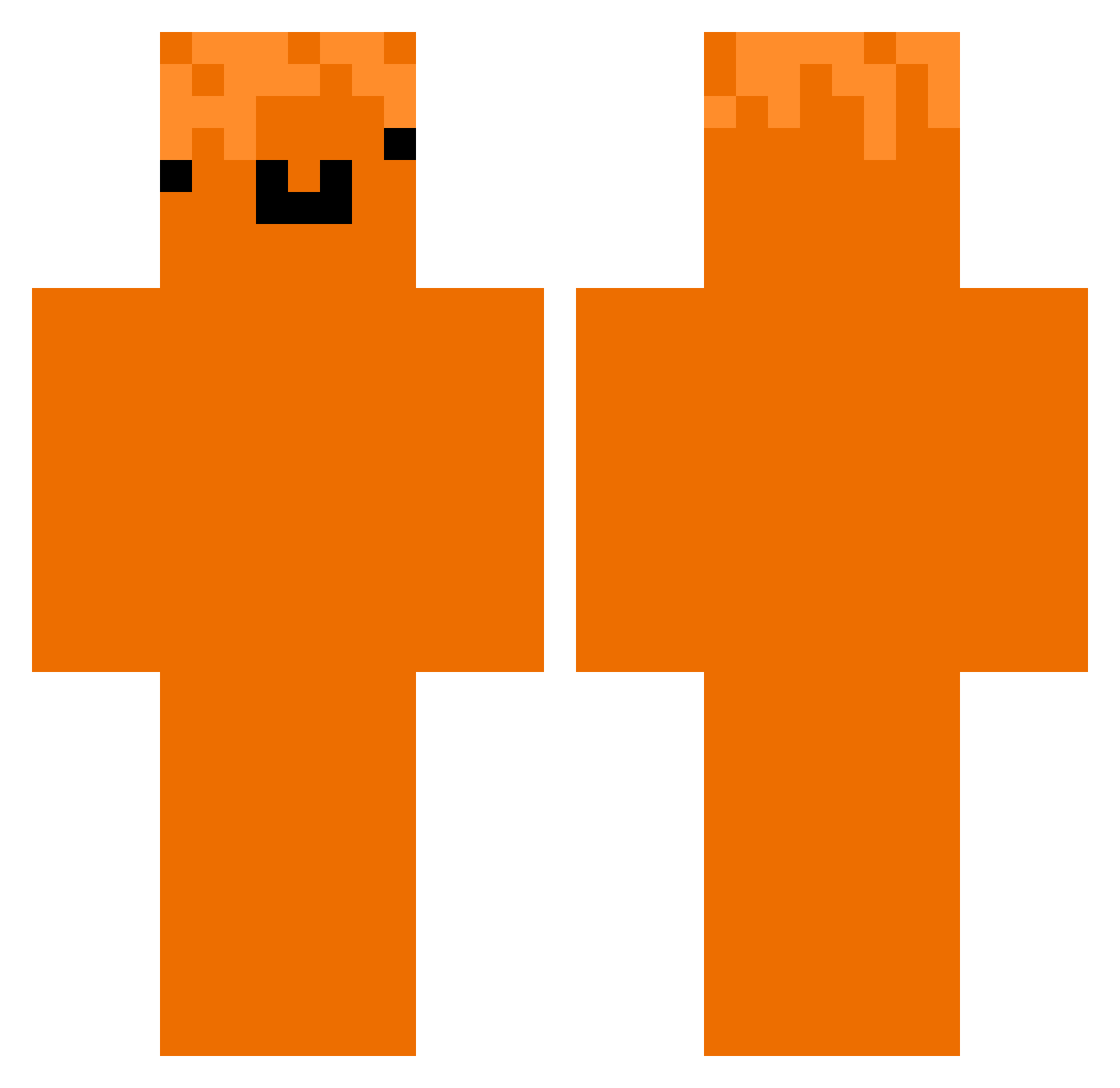 travka123456789 Minecraft skin, front and back view