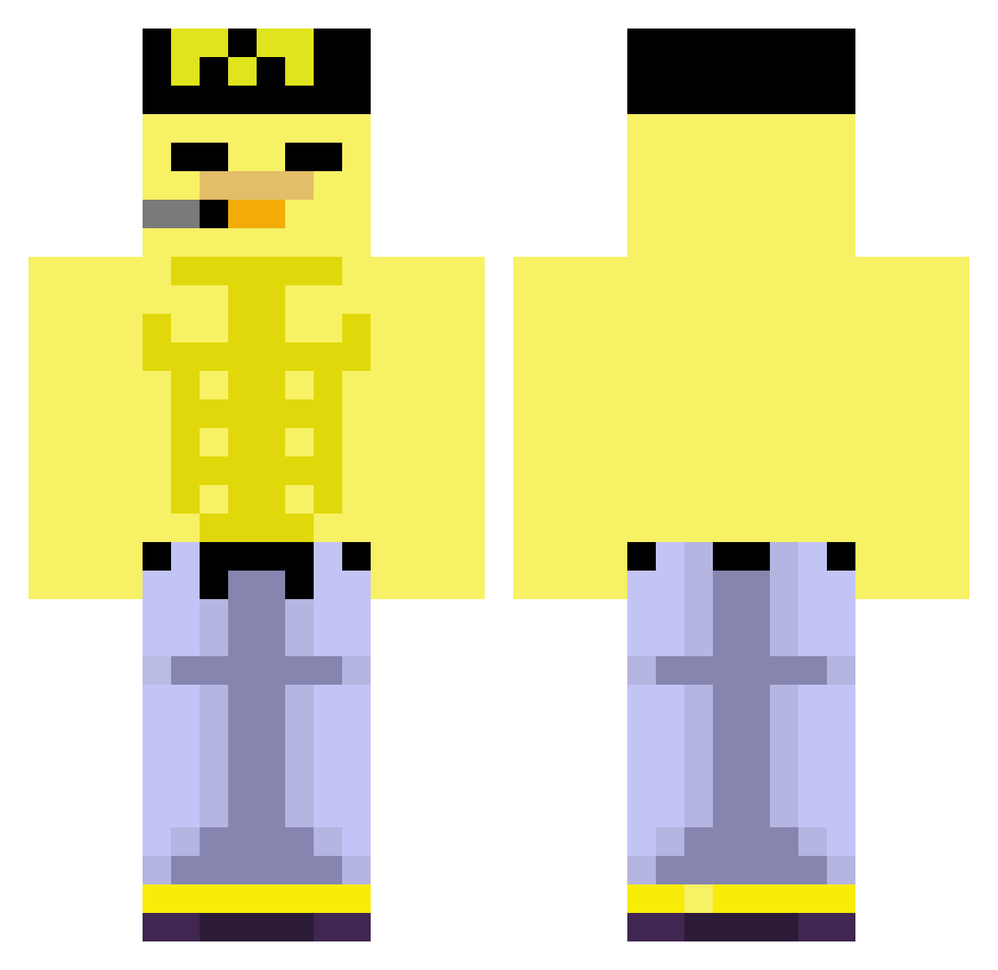 Appelmelk Minecraft skin, front and back view