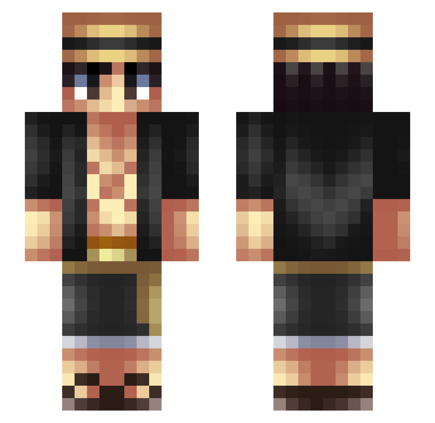 MooShroomyy Minecraft skin, front and back view