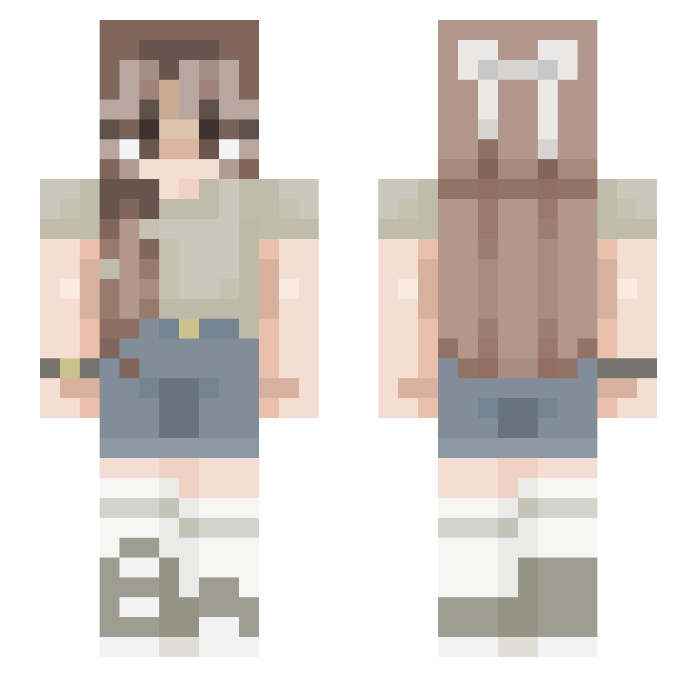 Train0234 Minecraft skin, front and back view