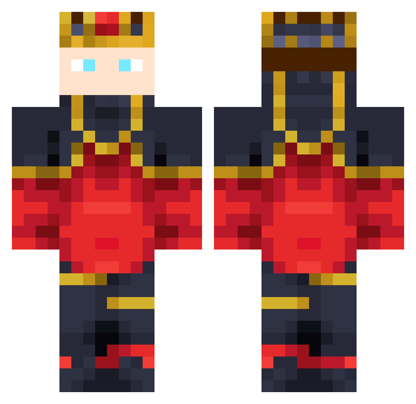 Samasita Minecraft skin, front and back view