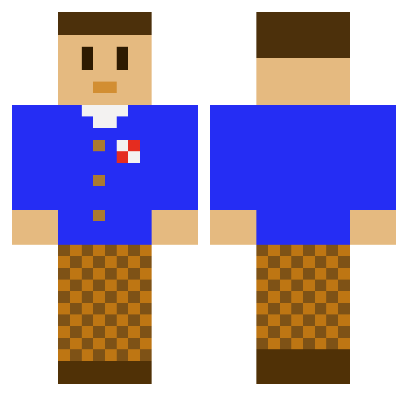 Rob33Max Minecraft skin, front and back view