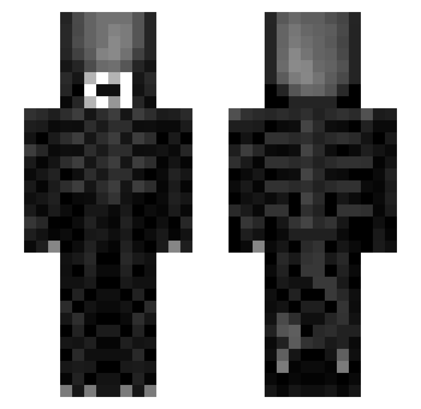 ladyvigo Minecraft skin, front and back view