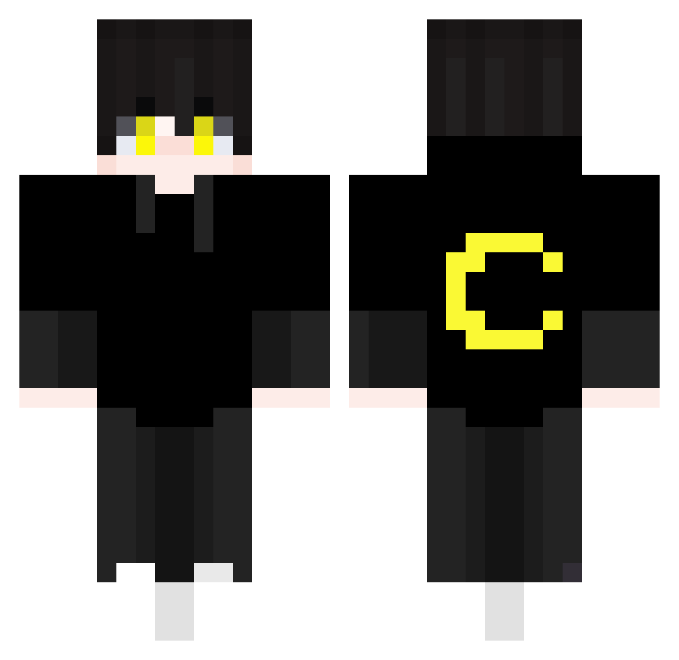 Kawwn28 Minecraft skin, front and back view