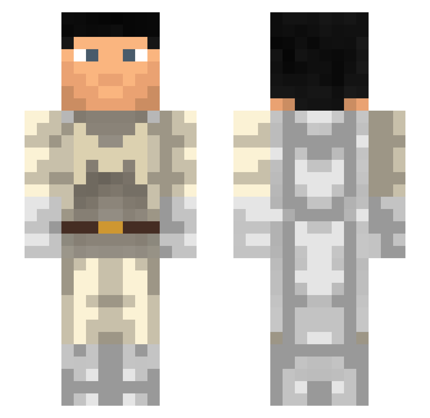 ukisha Minecraft skin, front and back view