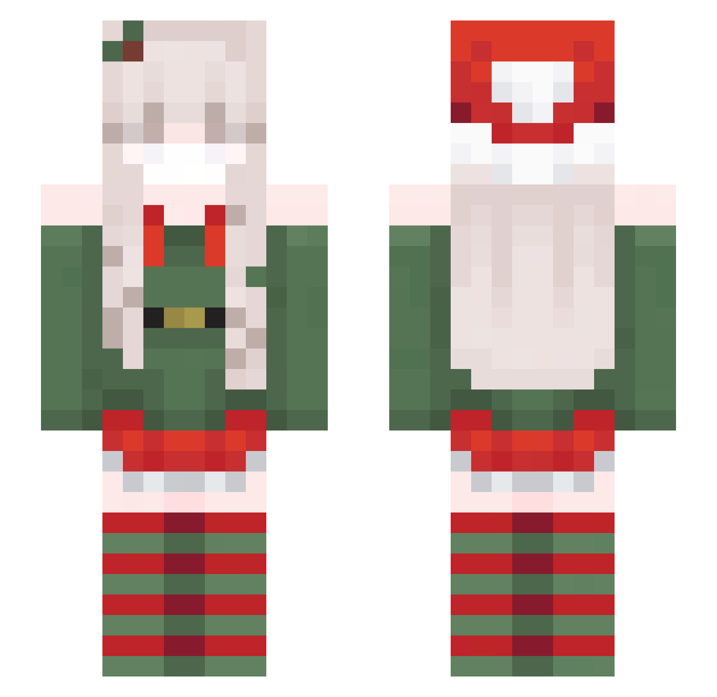 Snipexz Minecraft skin, front and back view