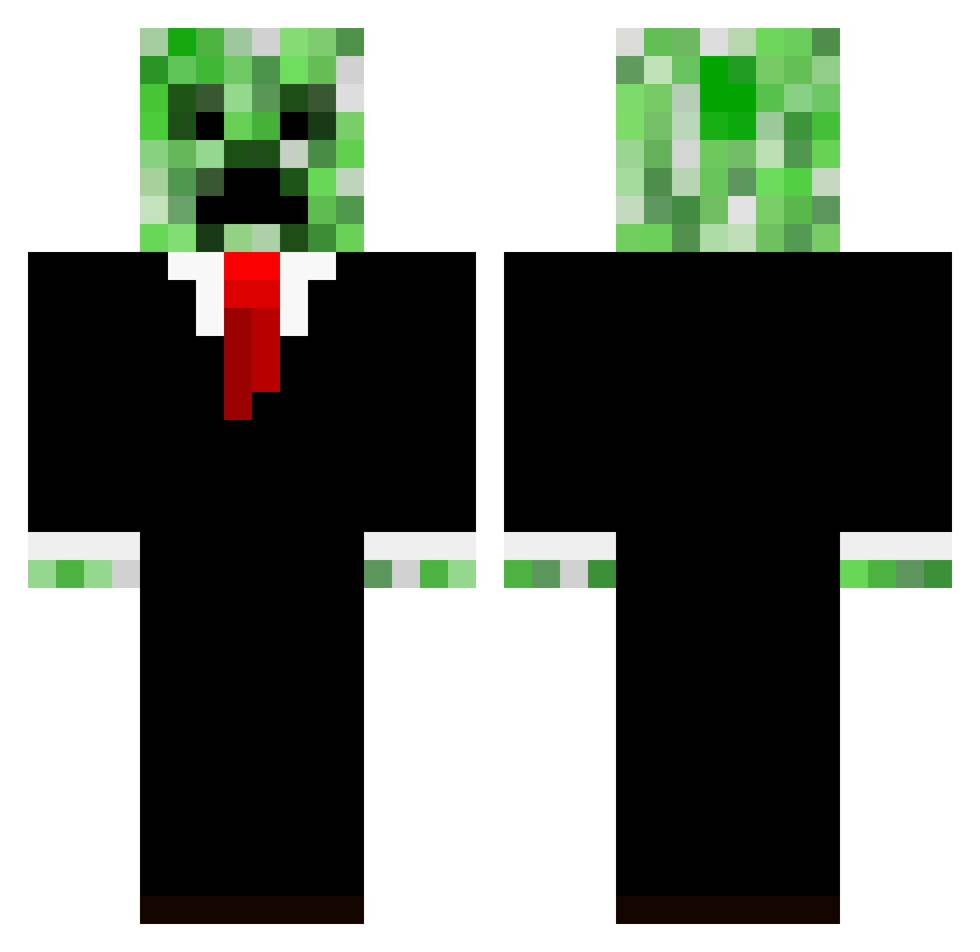 PrimeAten Minecraft skin, front and back view