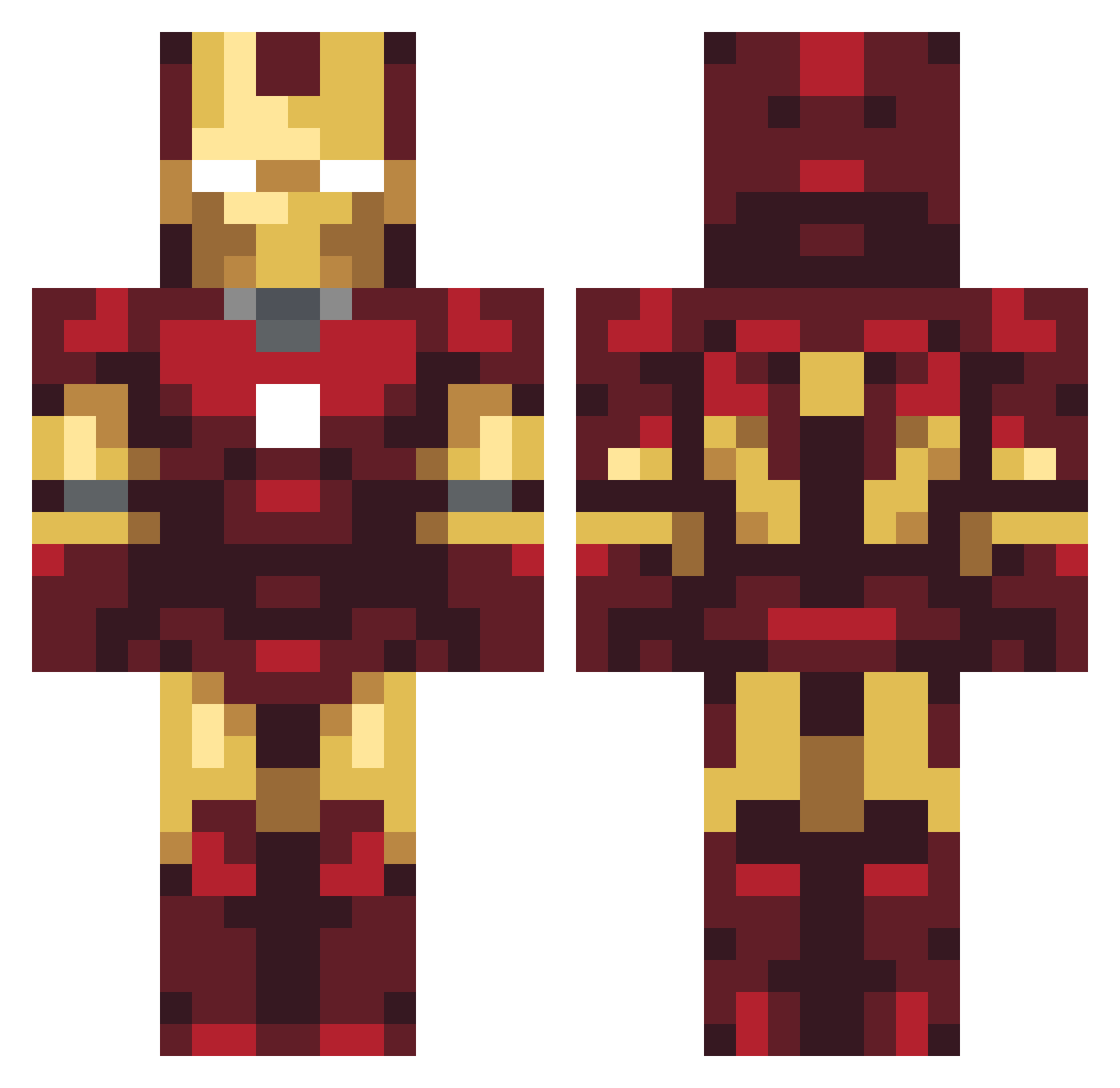 aphrodite220 Minecraft skin, front and back view