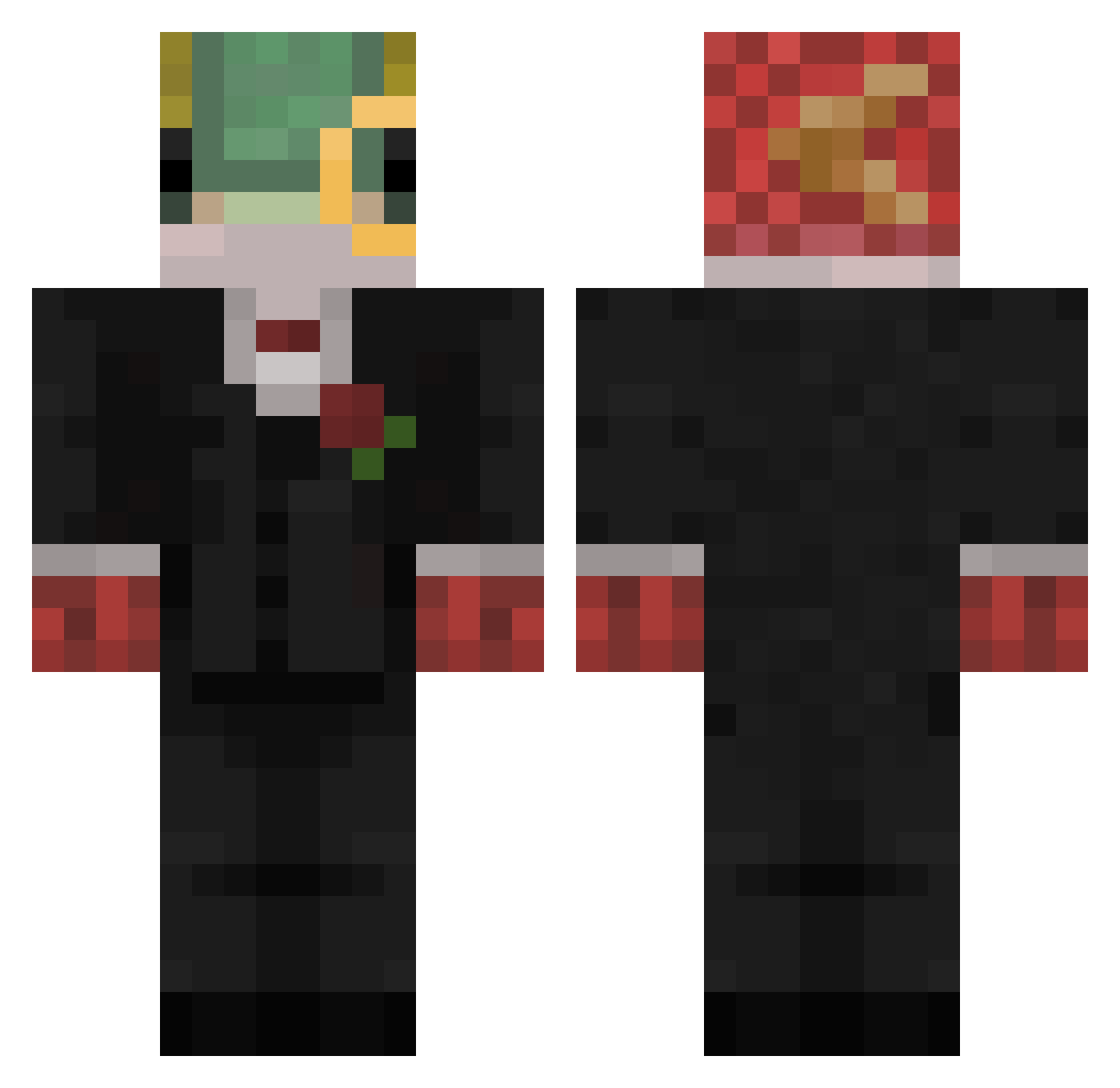 WilliamLM Minecraft skin, front and back view