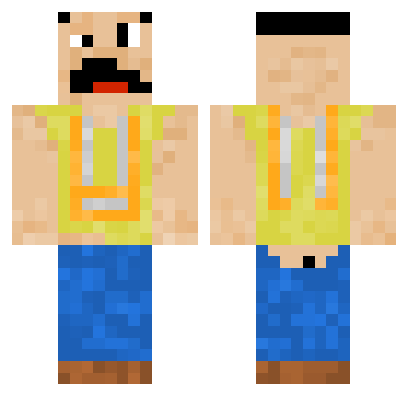 jokerpep Minecraft skin, front and back view