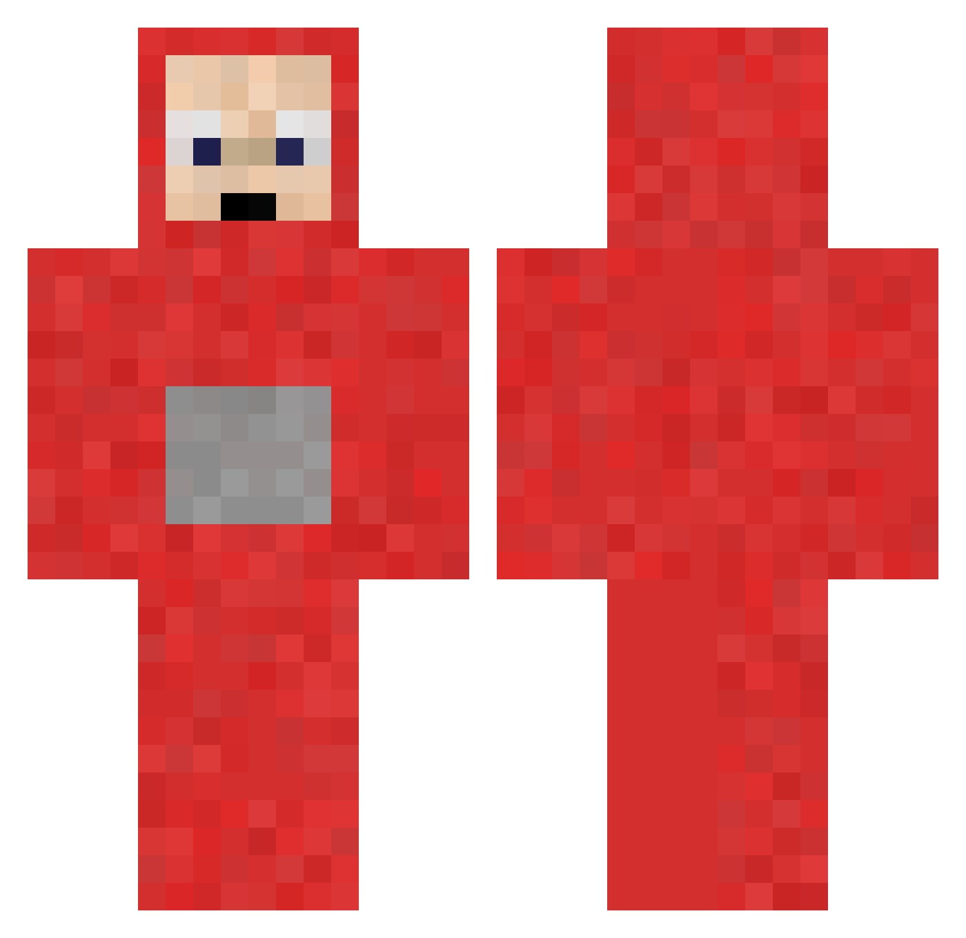 Benjasd5 Minecraft skin, front and back view