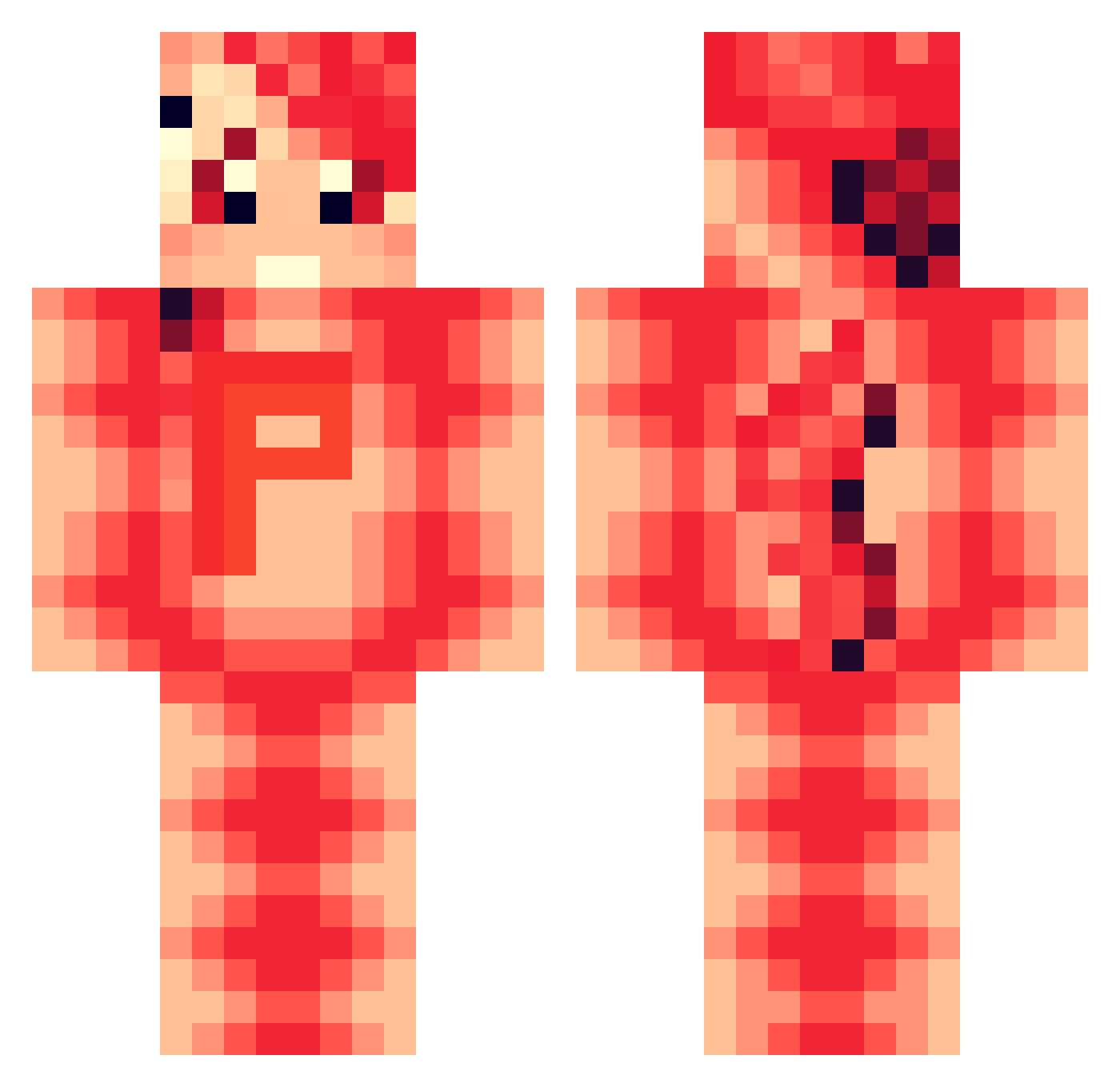 sentineel7 Minecraft skin, front and back view