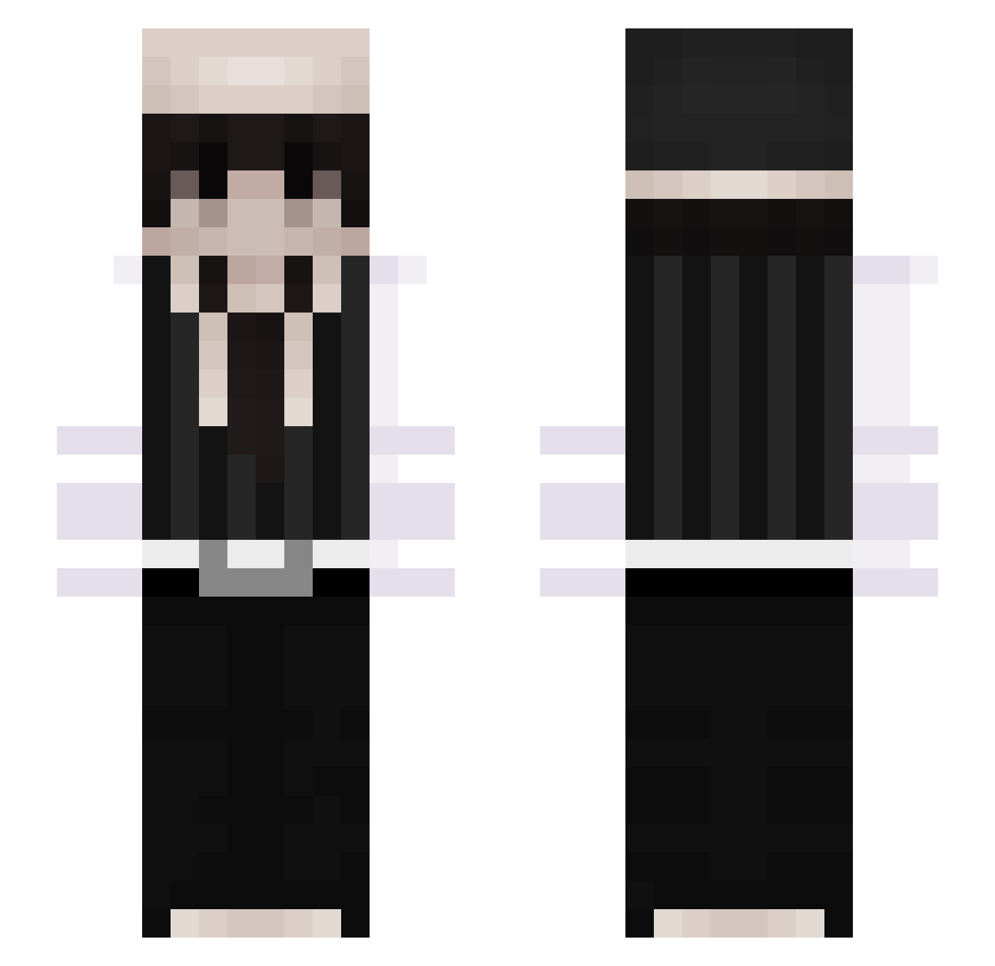 Sir_JulRed Minecraft skin, front and back view