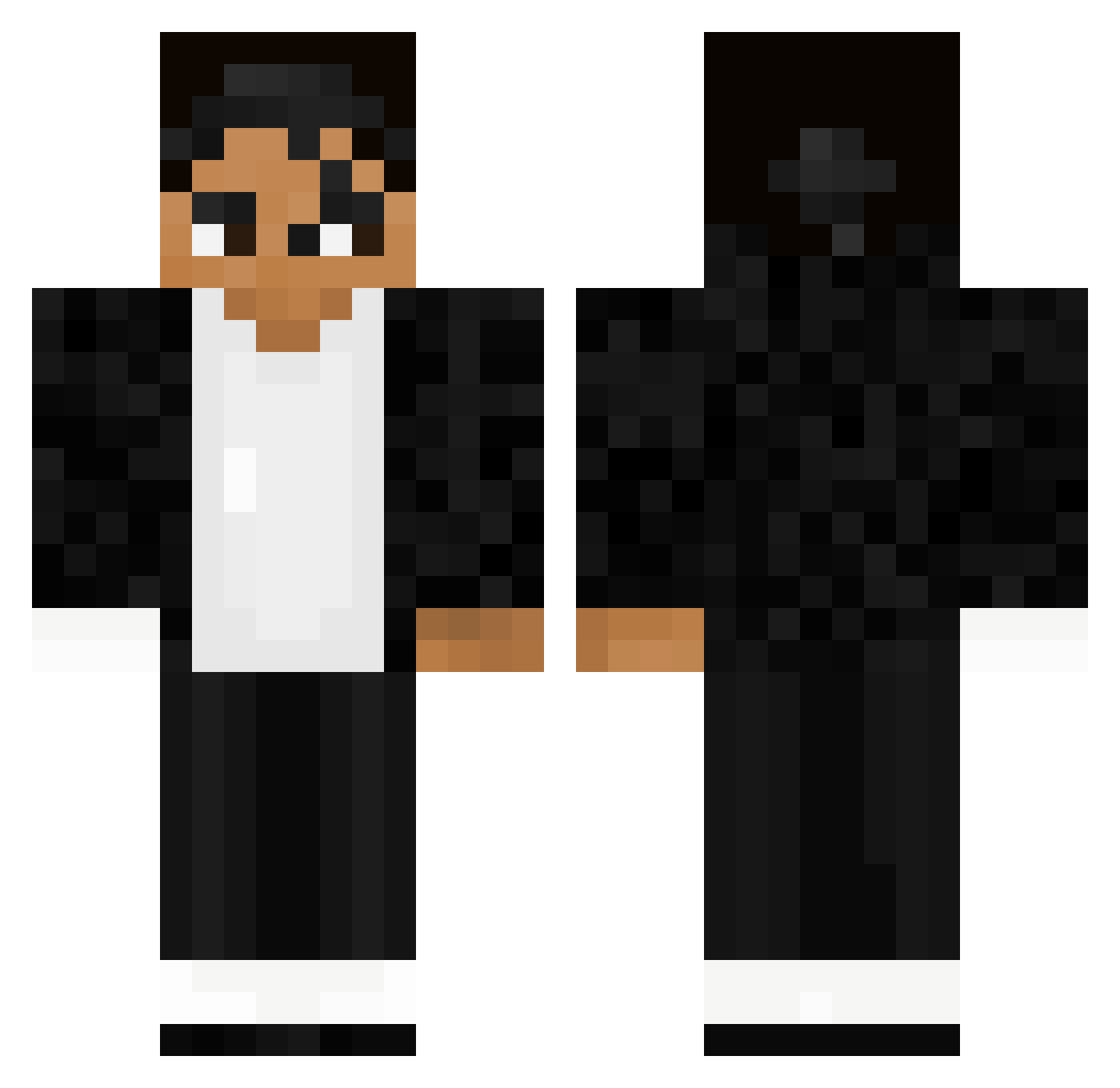 MicheaJacksoN Minecraft skin, front and back view