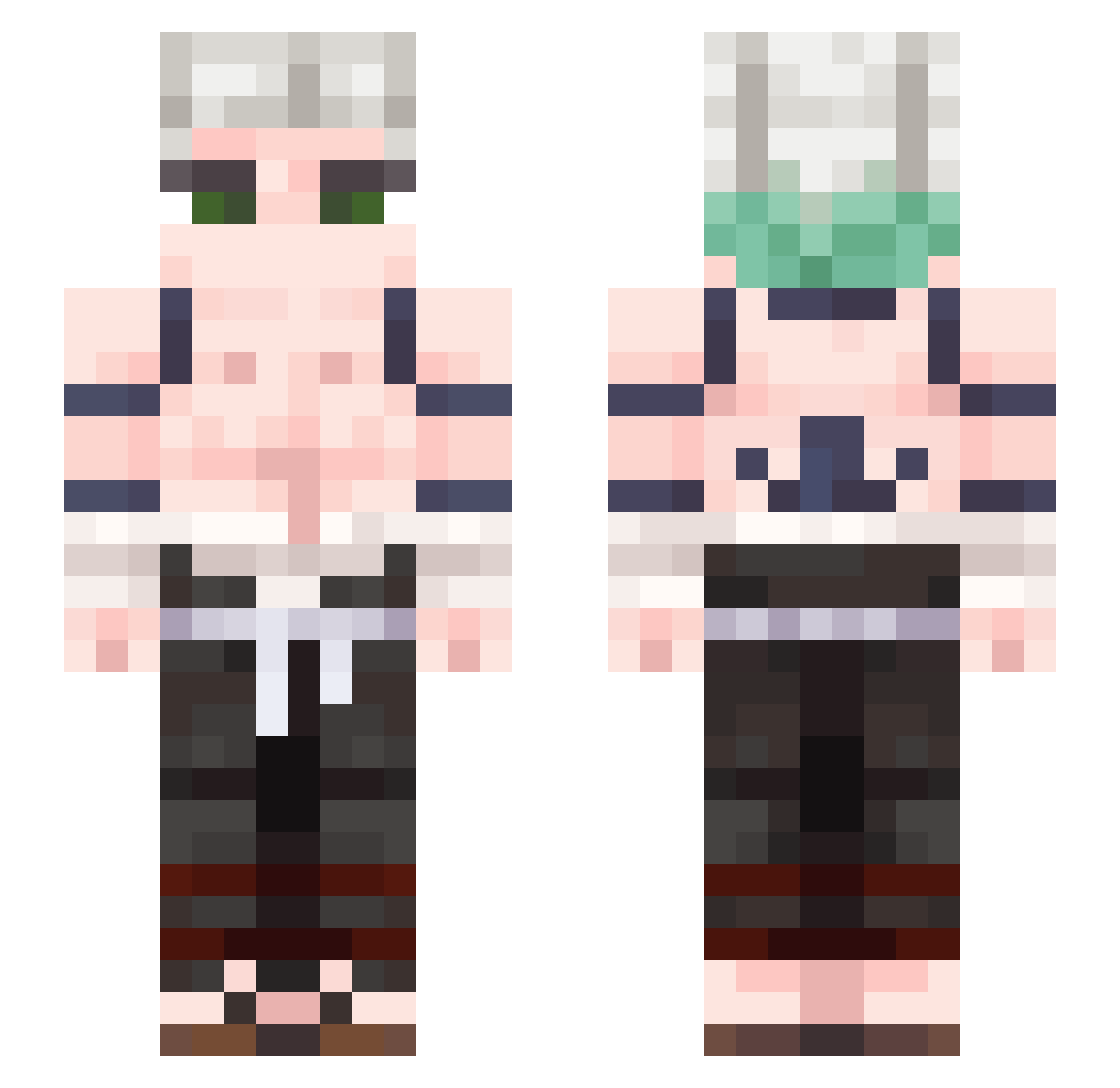 Tashimka Minecraft skin, front and back view