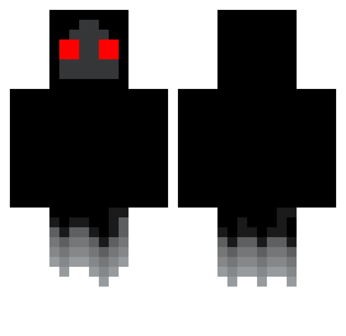 NinjaCreature567 Minecraft skin, front and back view