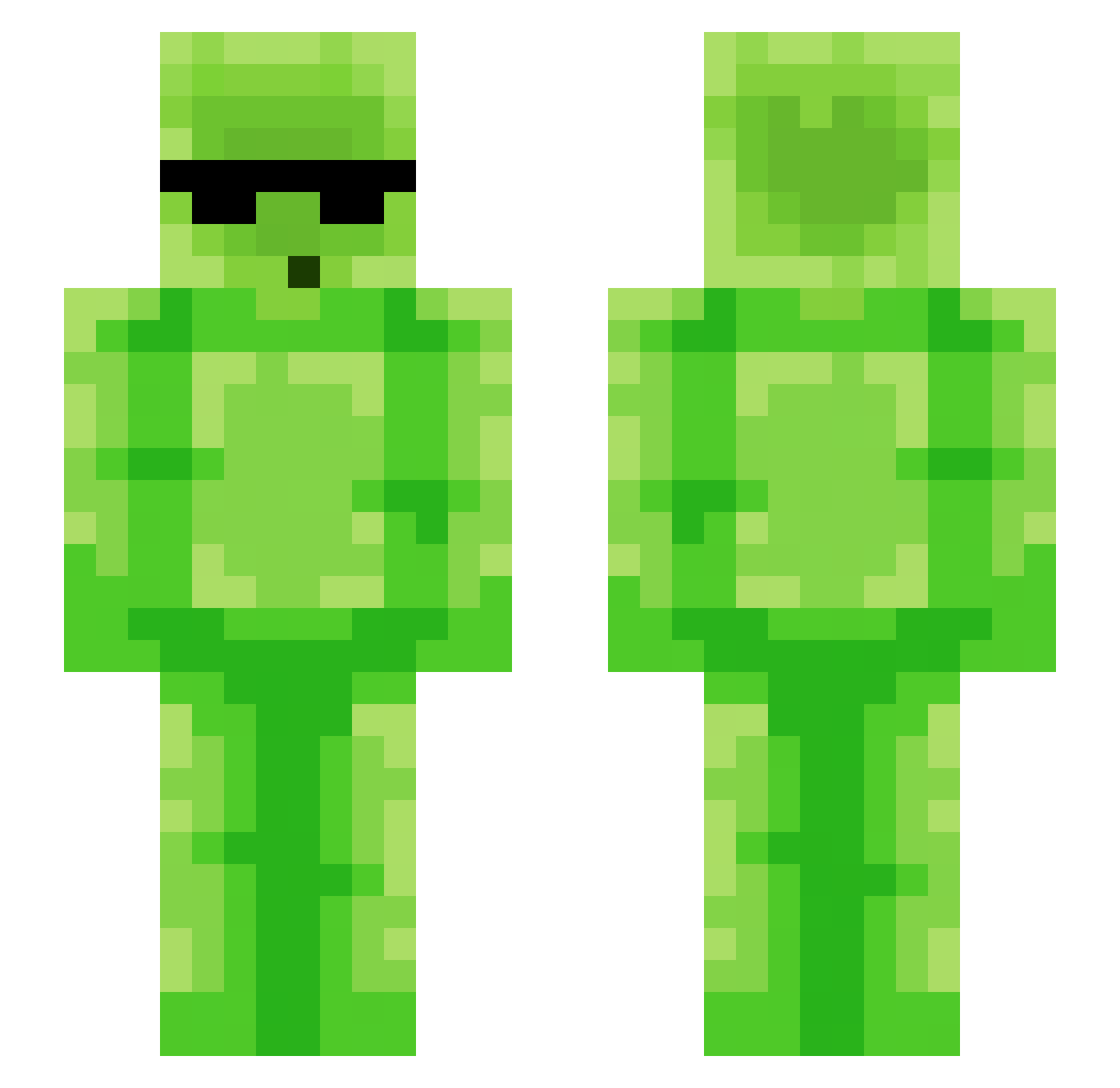 ViVonOOF Minecraft skin, front and back view