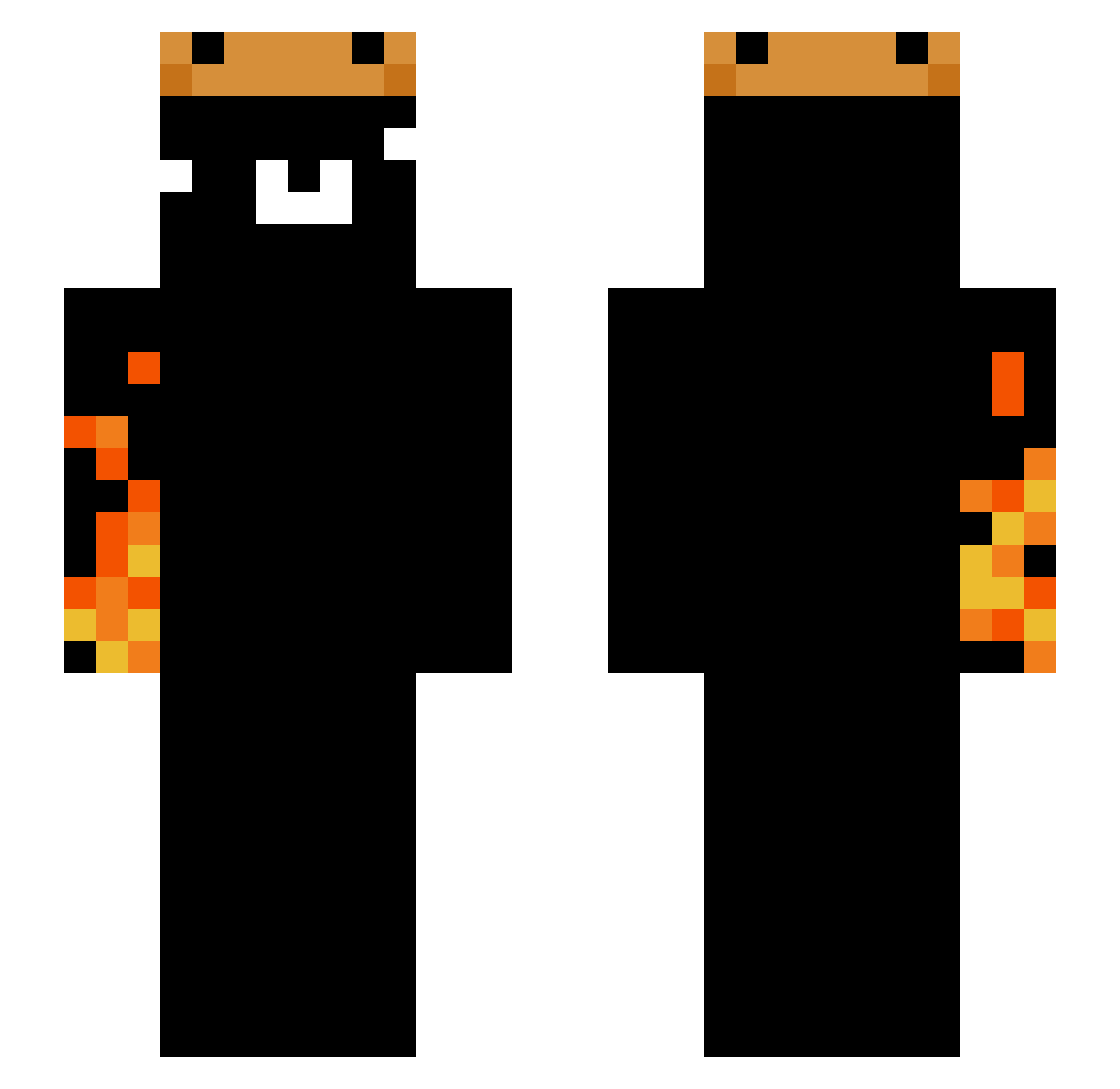 sabbebe Minecraft skin, front and back view