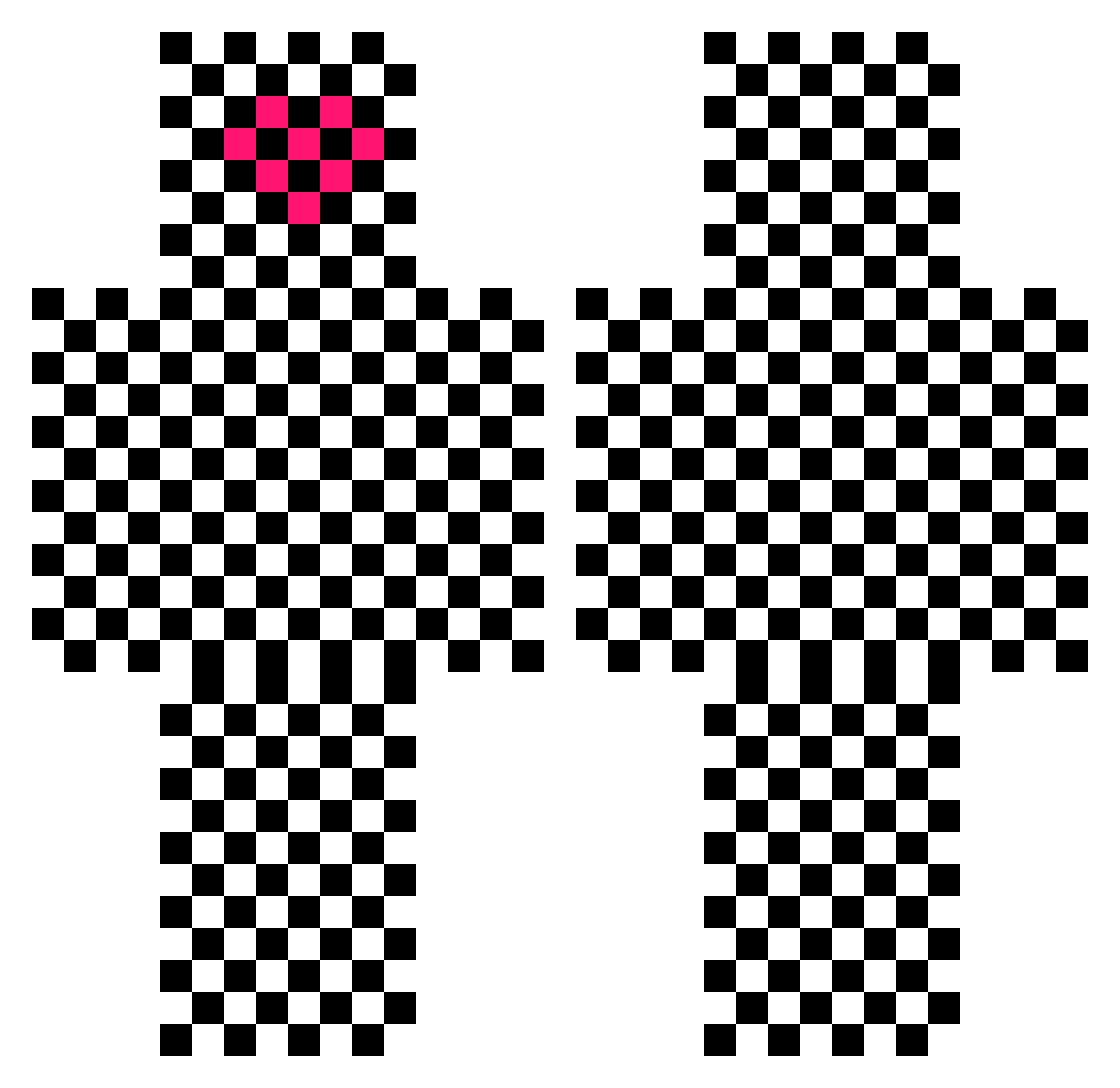 Quitx Minecraft skin, front and back view