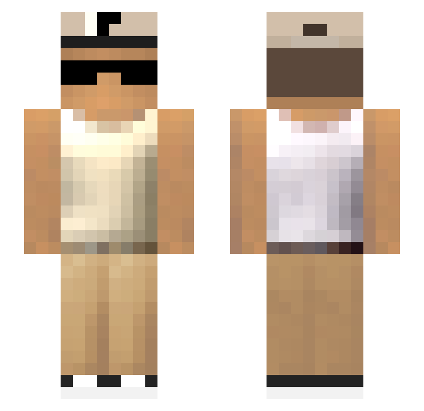 shettt Minecraft skin, front and back view