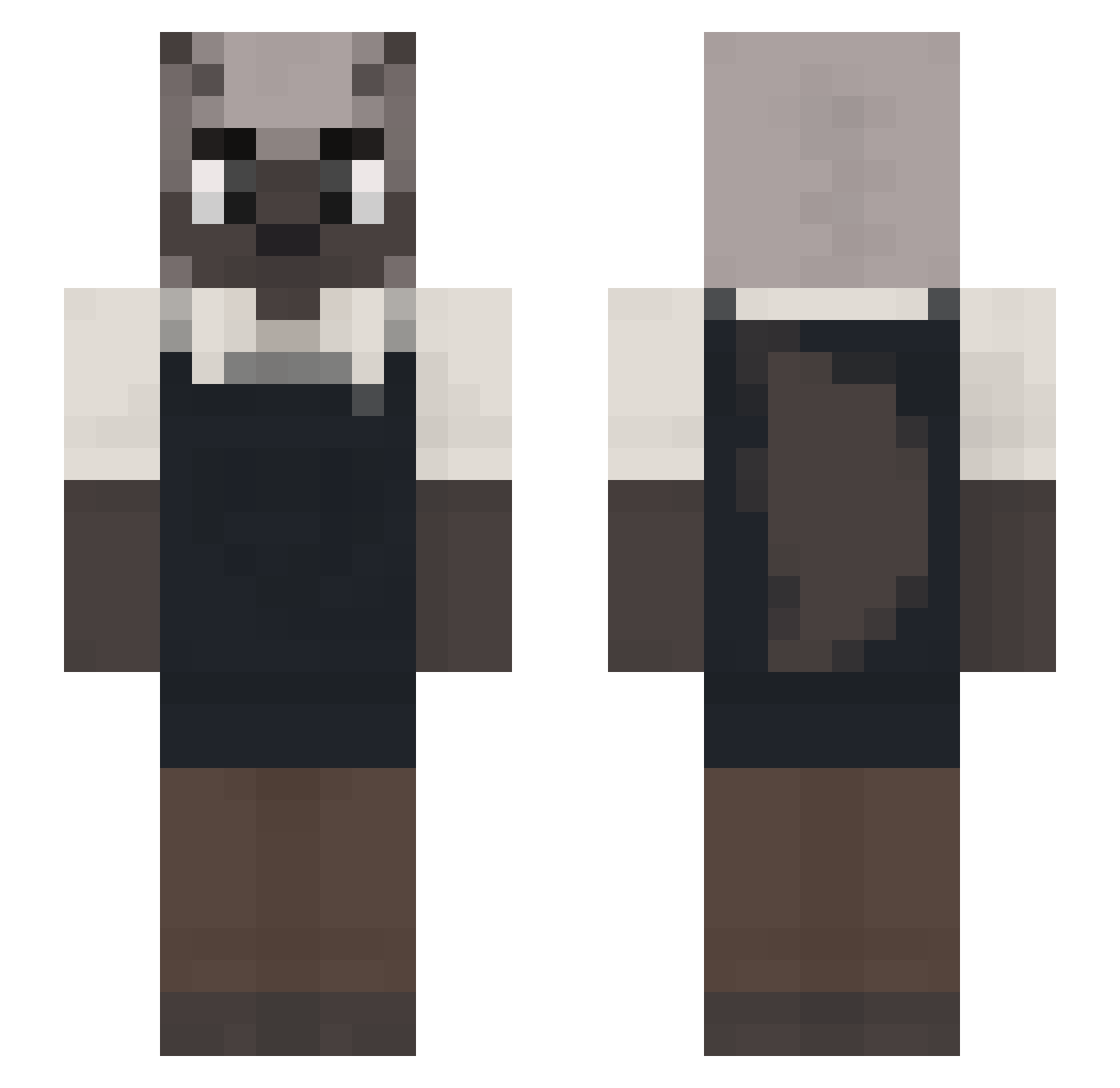 TwistyKnight365 Minecraft skin, front and back view