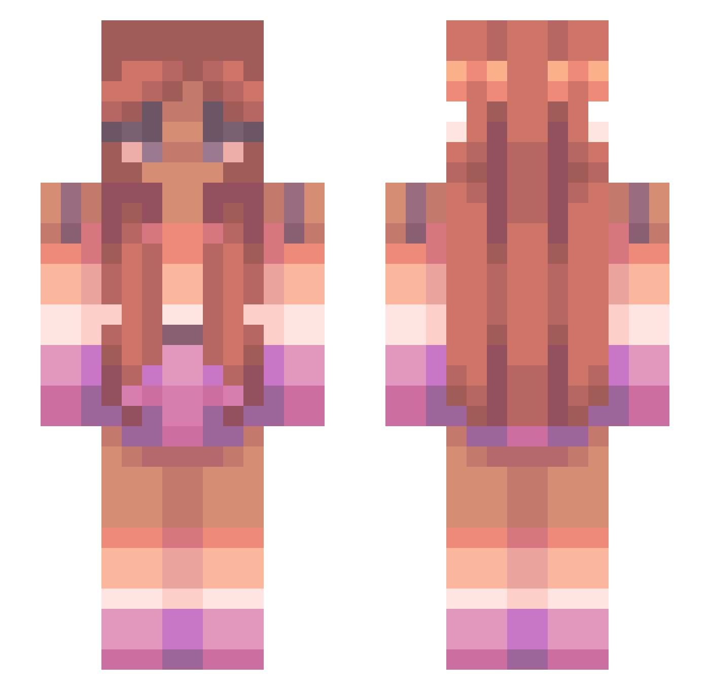 SaturnEclipse69 Minecraft skin, front and back view