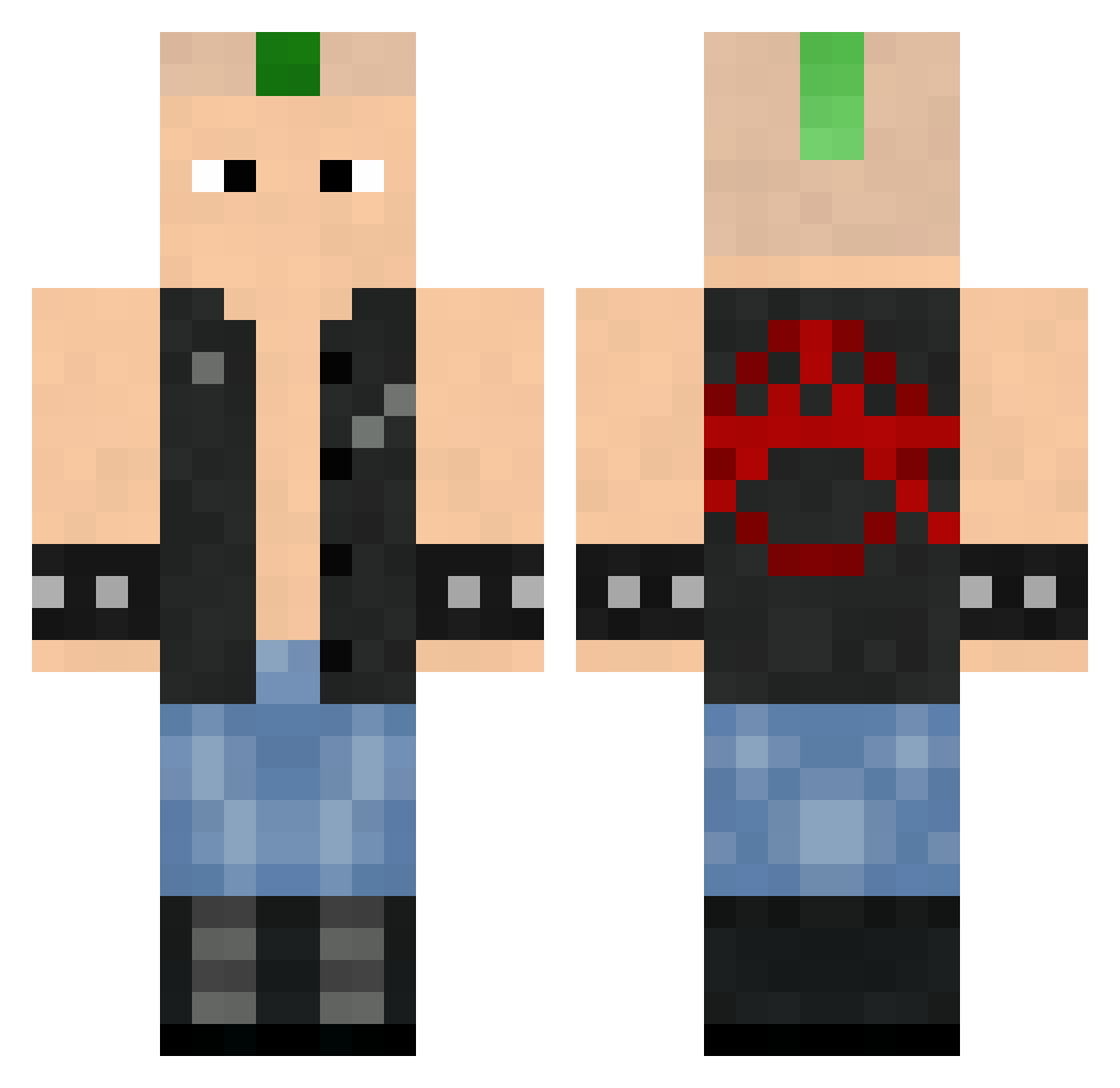 ILoveBugs_ Minecraft skin, front and back view