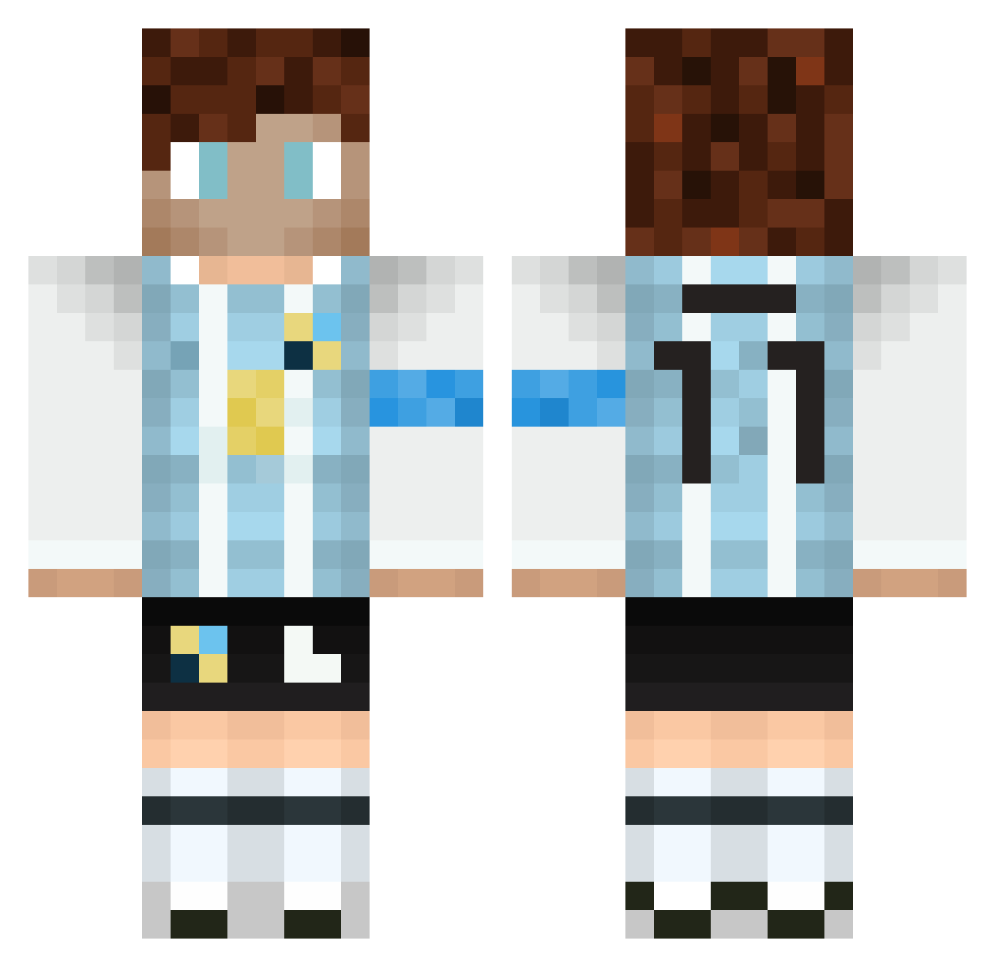 Milanesa_Sensei Minecraft skin, front and back view