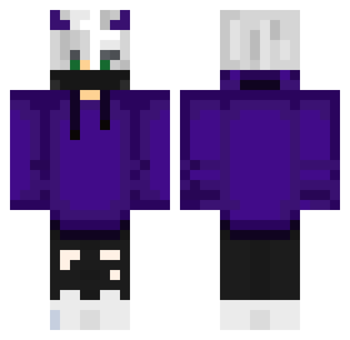 SmTxLaGz Minecraft skin, front and back view