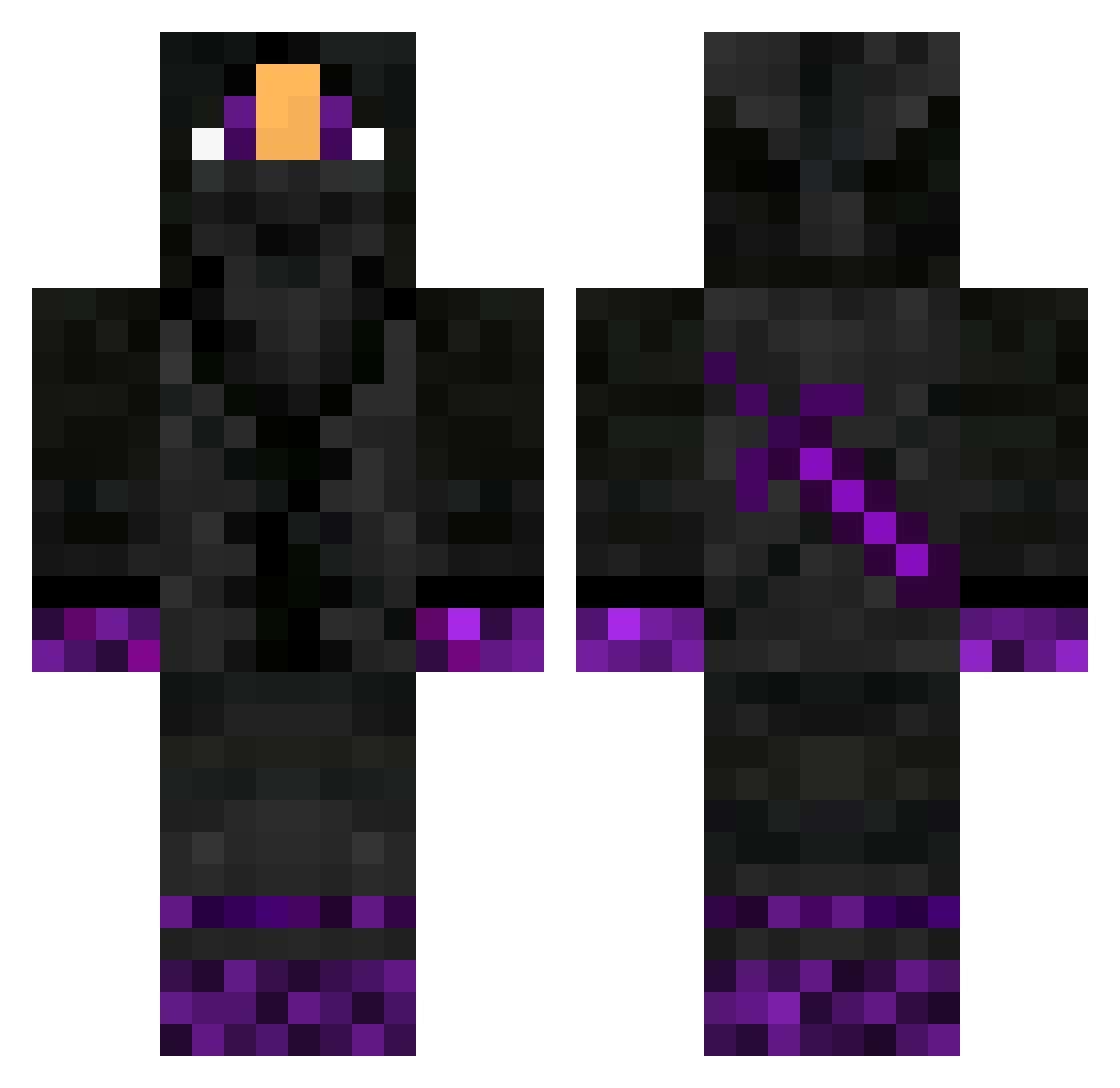 KZXvay Minecraft skin, front and back view