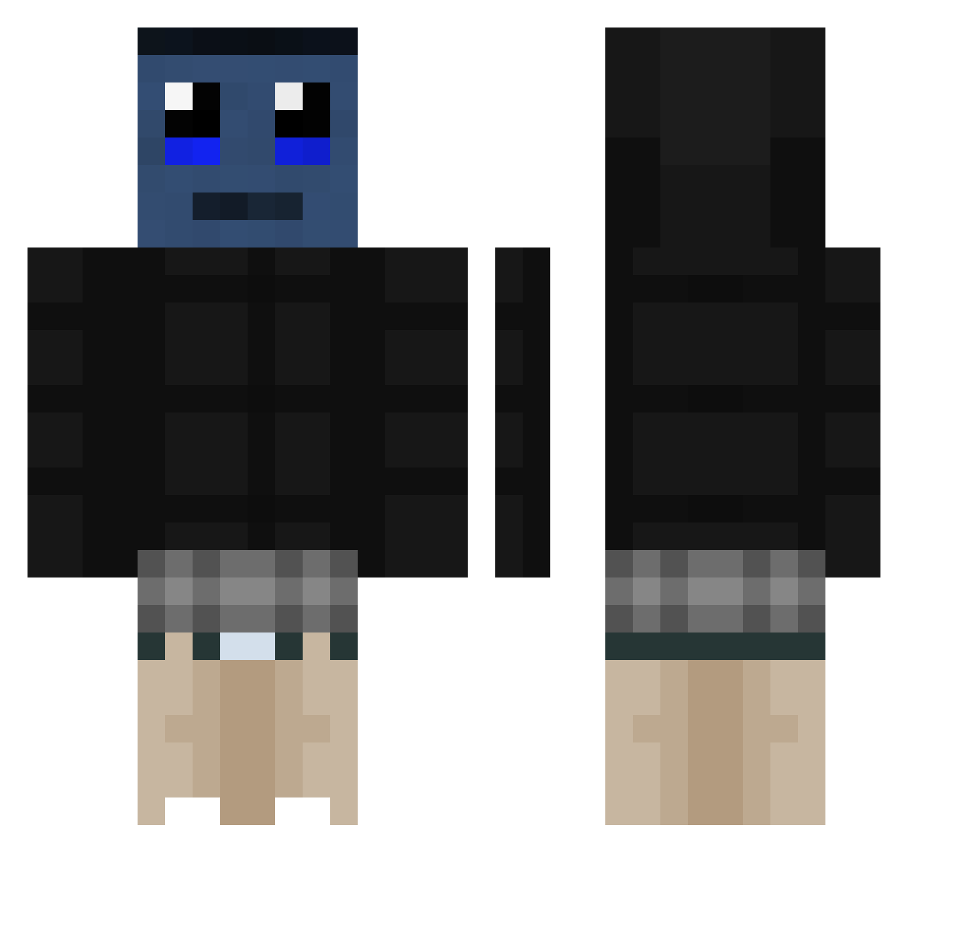 hirek11 Minecraft skin, front and back view