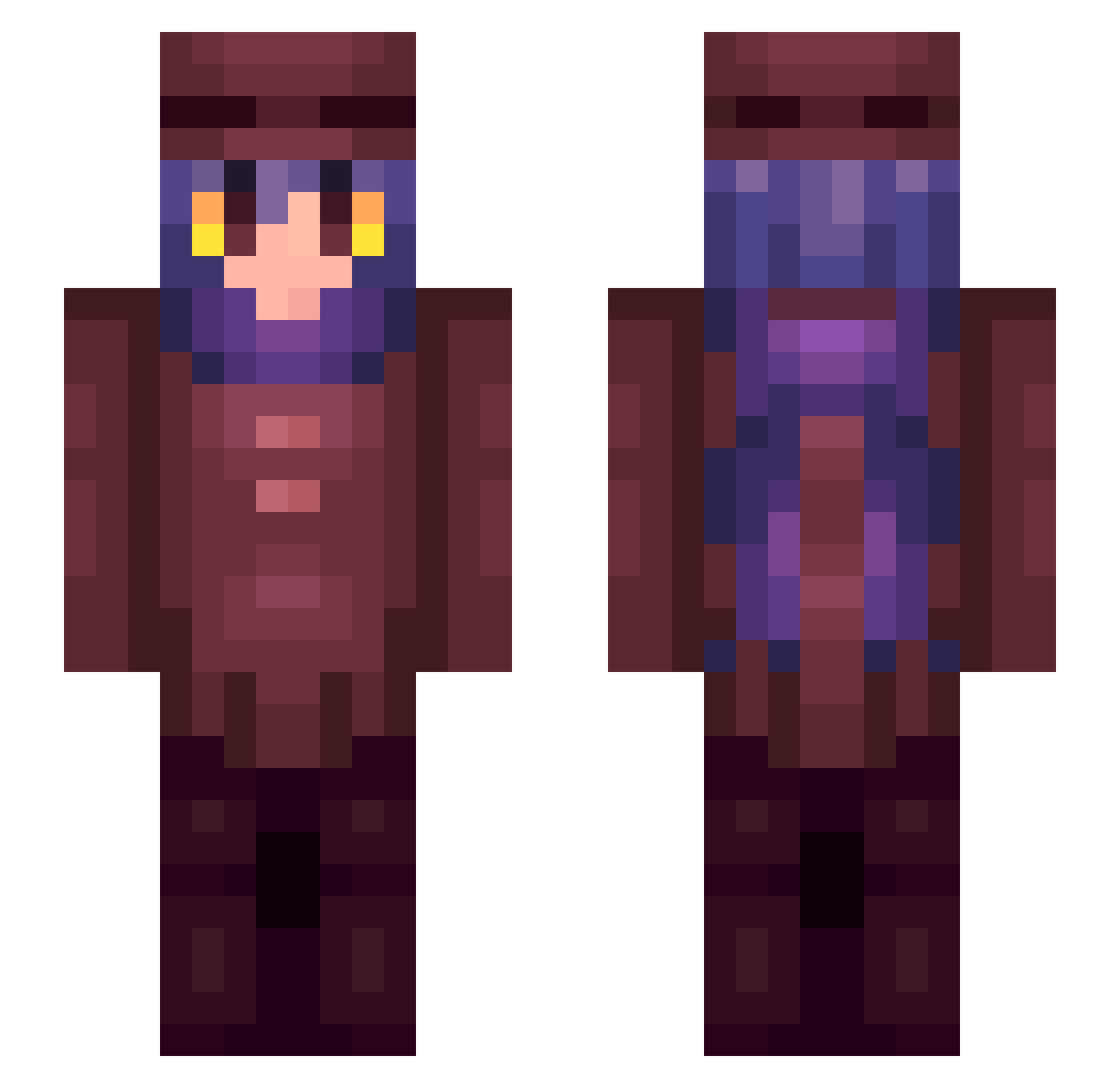 KurtApple1 Minecraft skin, front and back view