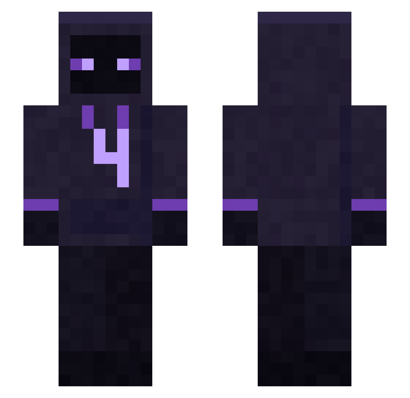 TDanza666 Minecraft skin, front and back view