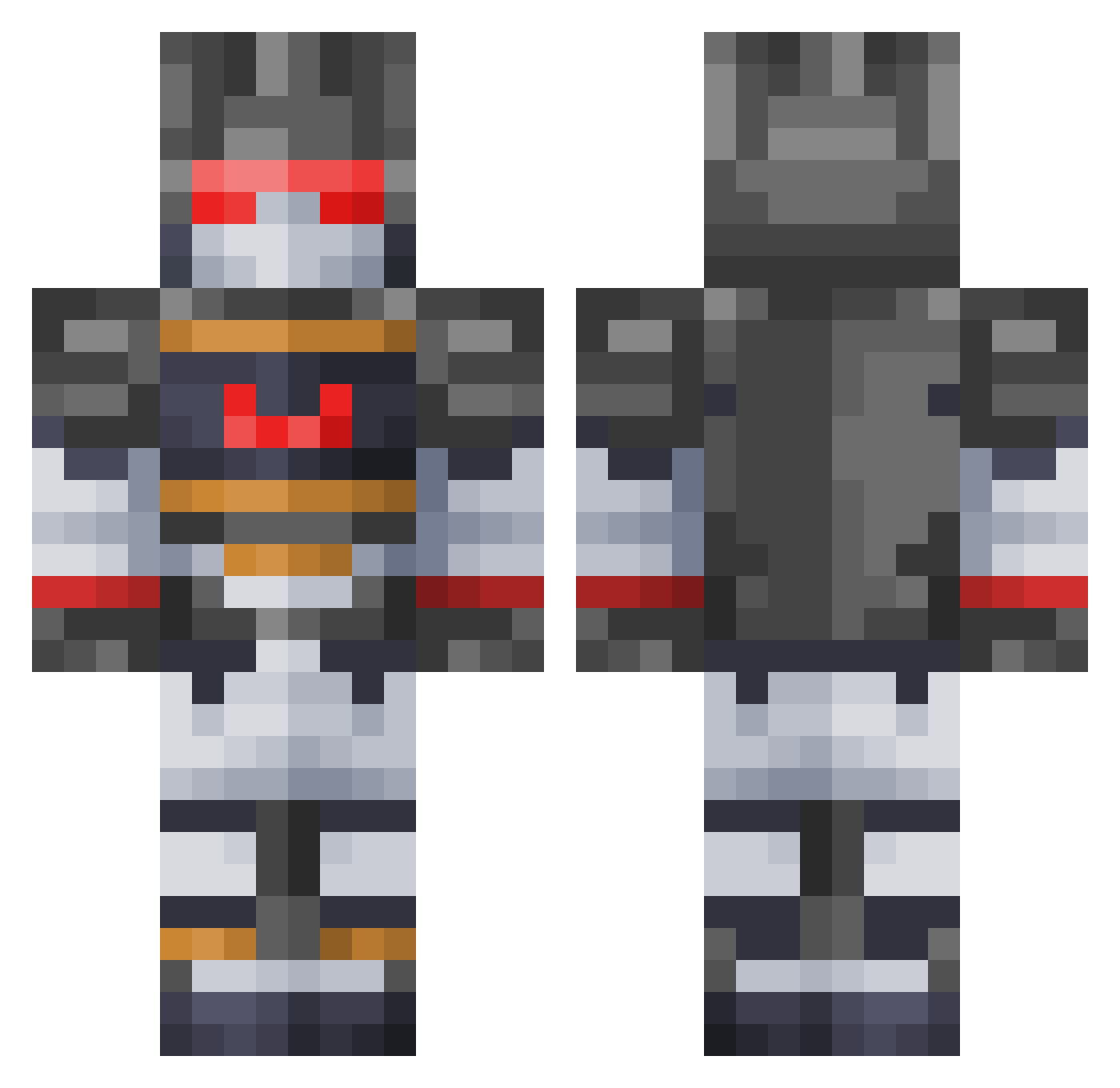 ItzCozmoV1 Minecraft skin, front and back view