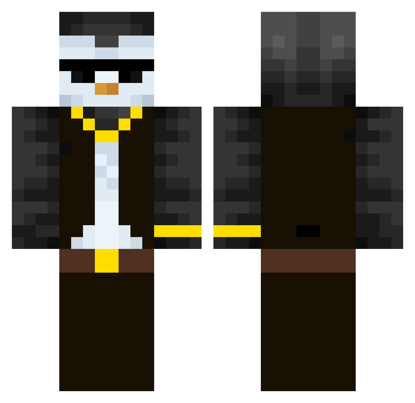 GamerWes090 Minecraft skin, front and back view