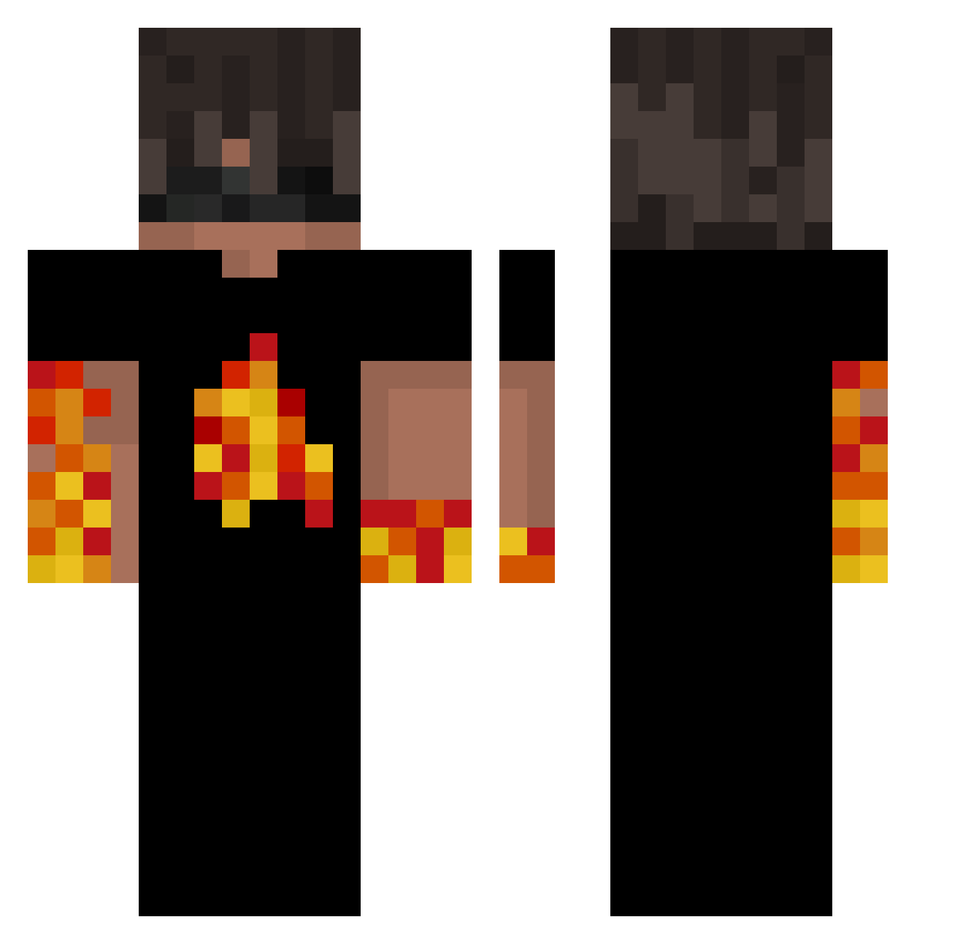 Imriki8888 Minecraft skin, front and back view