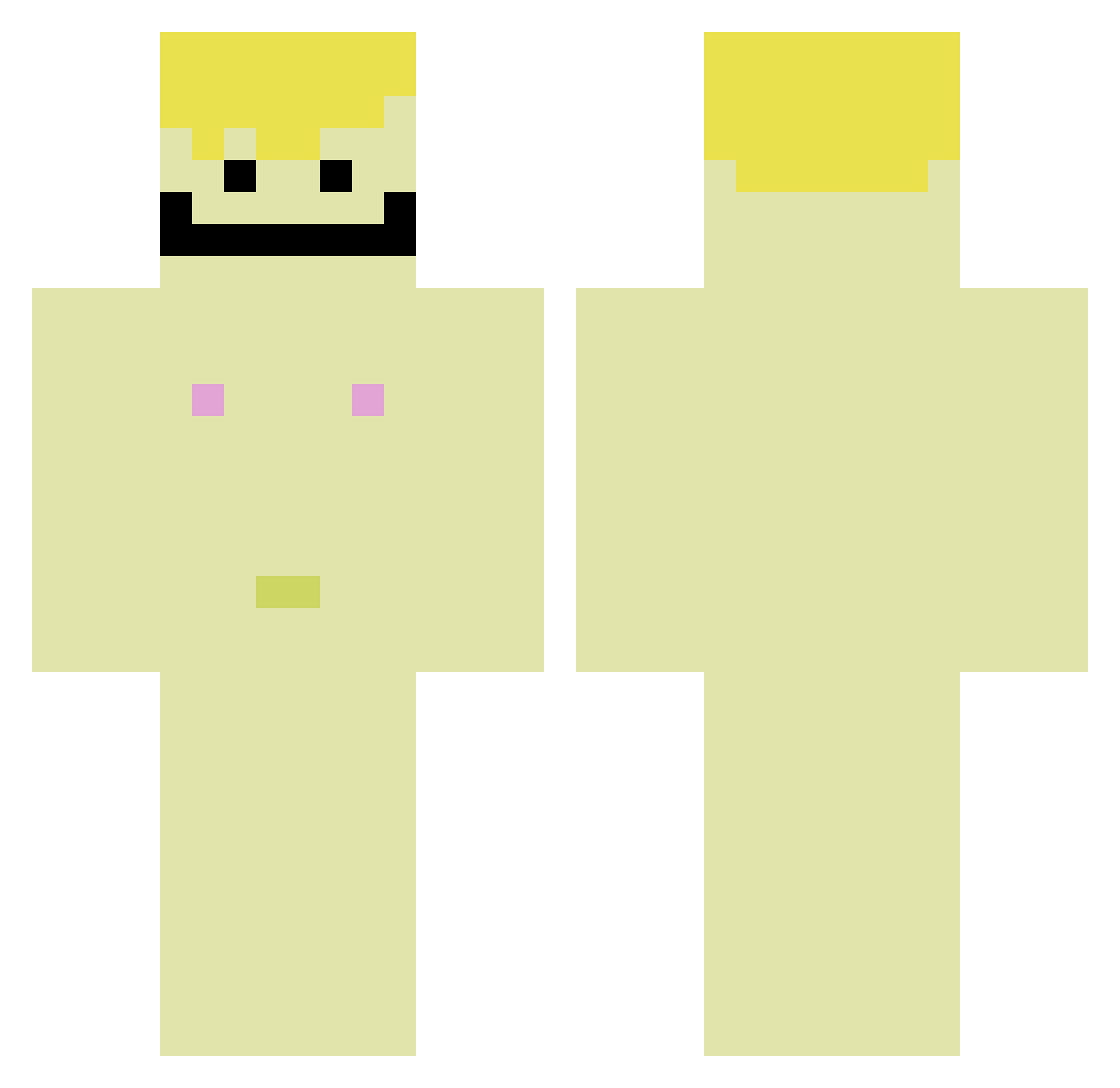 Thesoyasauce Minecraft skin, front and back view