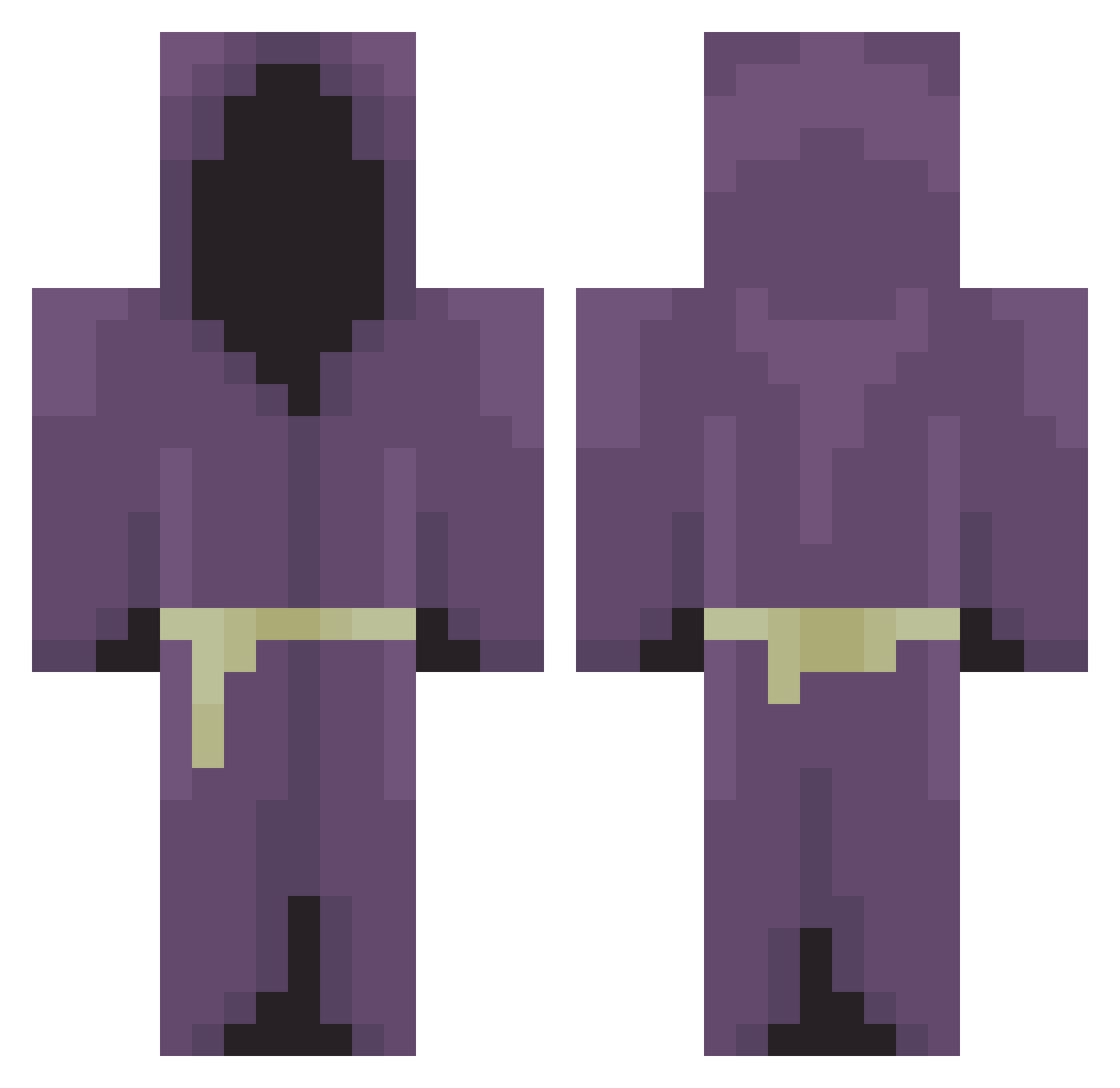 BARSELLIE Minecraft skin, front and back view